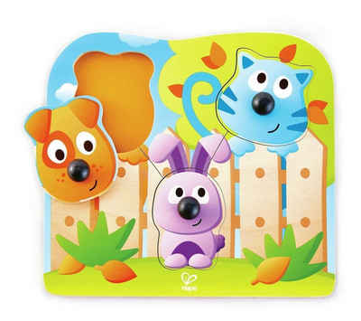 Toynamics Europe Puzzle Hape Knopfpuzzle Haustiere (Kinderpuzzle), 19 Puzzleteile