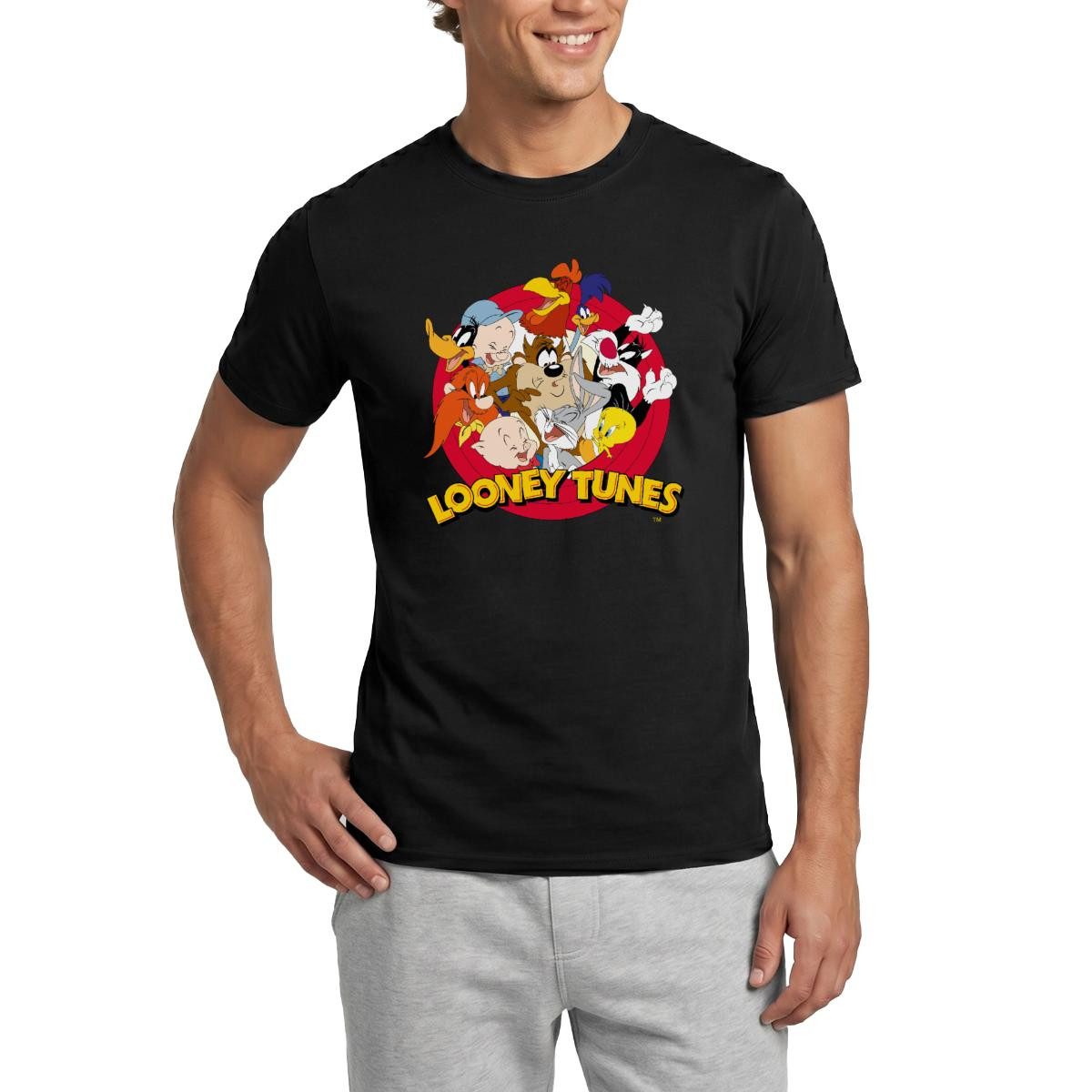 Spreadshirt T-Shirt Looney Tunes Bugs Bunny Logo Gruppenbild Männer T-Shirt (1-tlg)