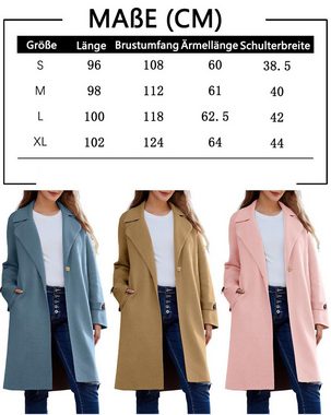 AFAZ New Trading UG Cardigan Warmer Langarm-Revers-Strickjacke-Blazer für Damen, Winterjacke