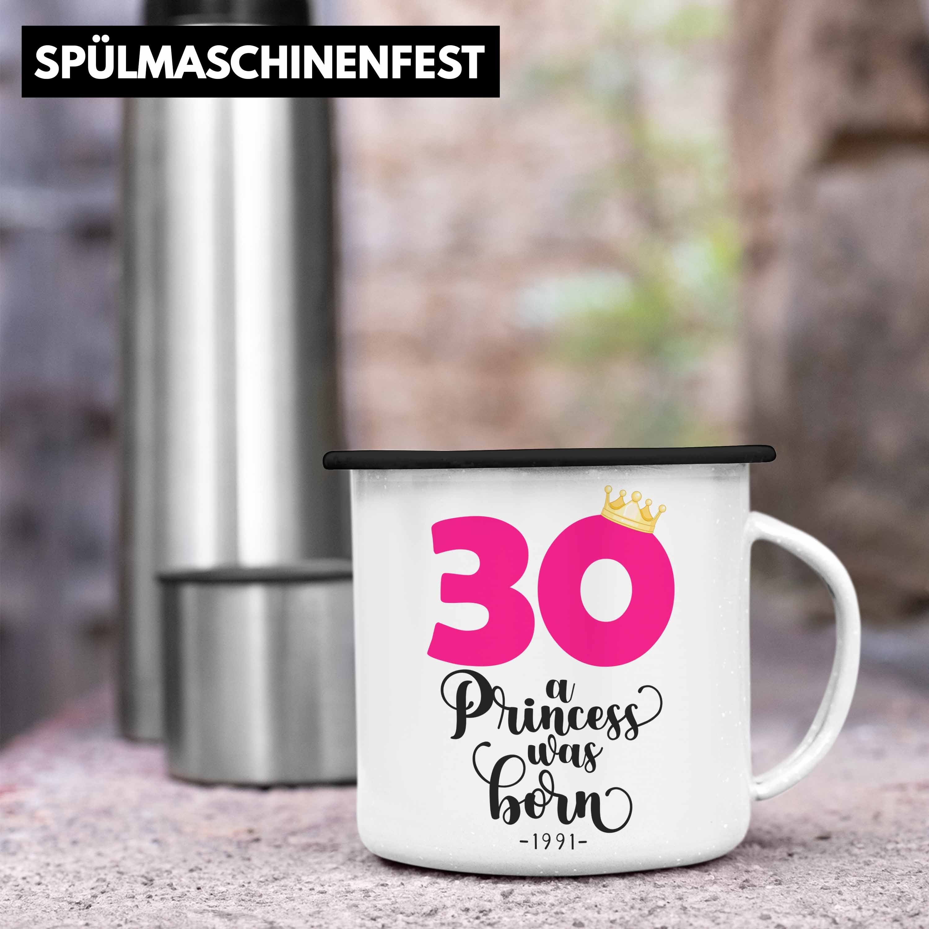 30 Geschenk - Geschenkidee Mutter Frauen 30er 30. Trendation Emaille Frau Trendation Geschenke Thermotasse Tasse Schwarz Lustig Geburtstag