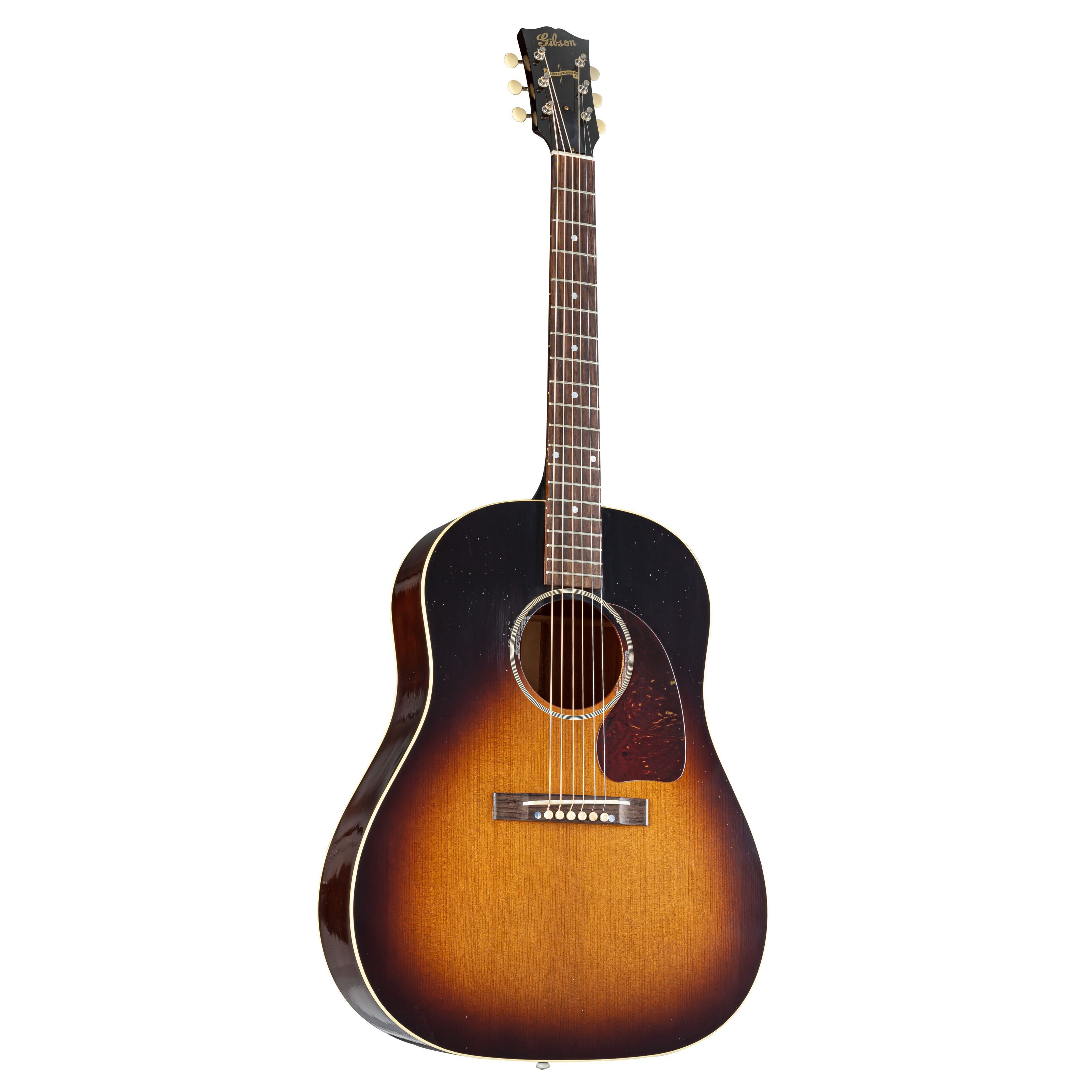 Gibson Westerngitarre, Westerngitarren, Dreadnought Gitarren, J-45 1942 Banner Vintage Sunburst Light Aged - Westerngitarre