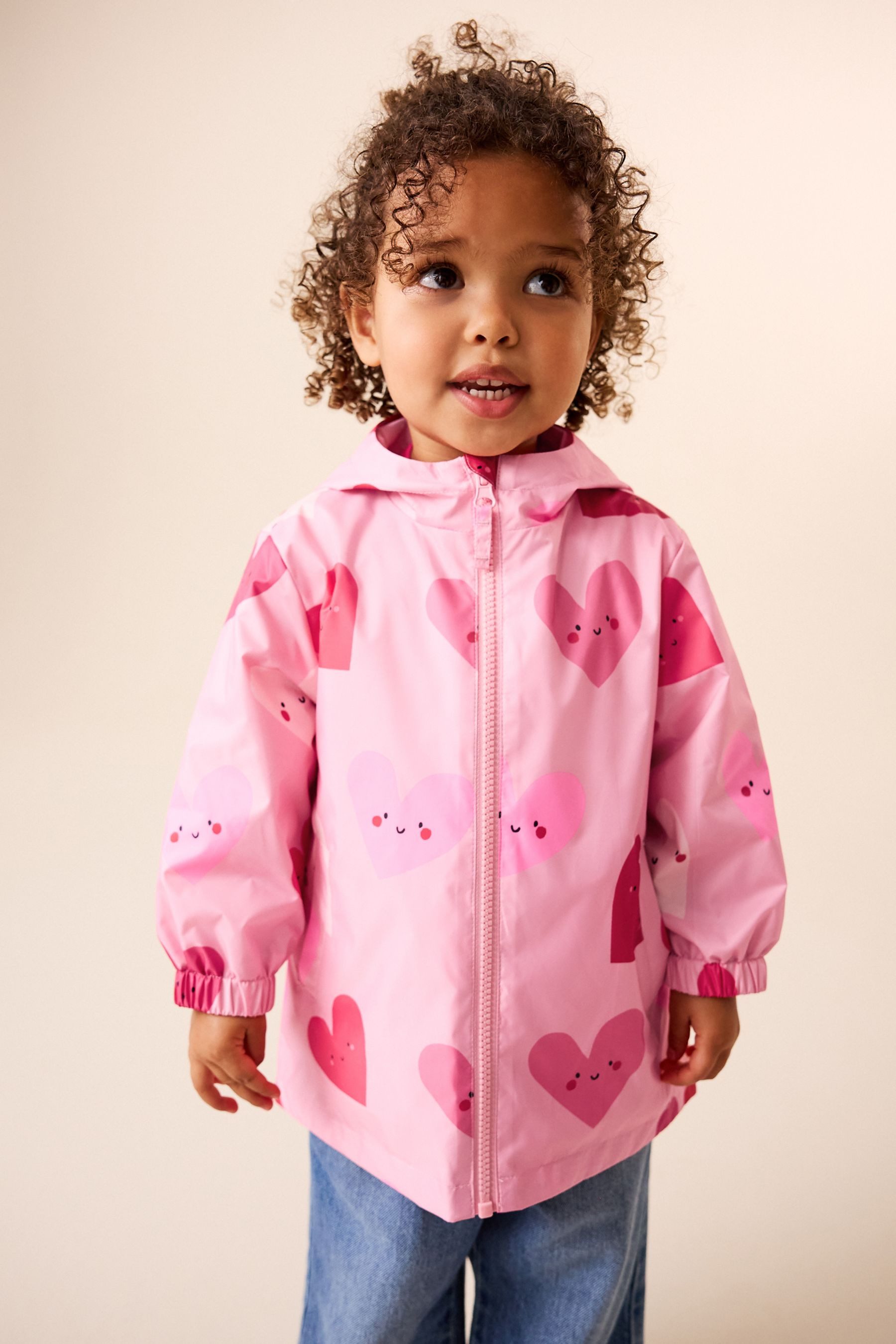 Next Regenjacke Spritzwasserabweisende Regenjacke mit Print (1-St)