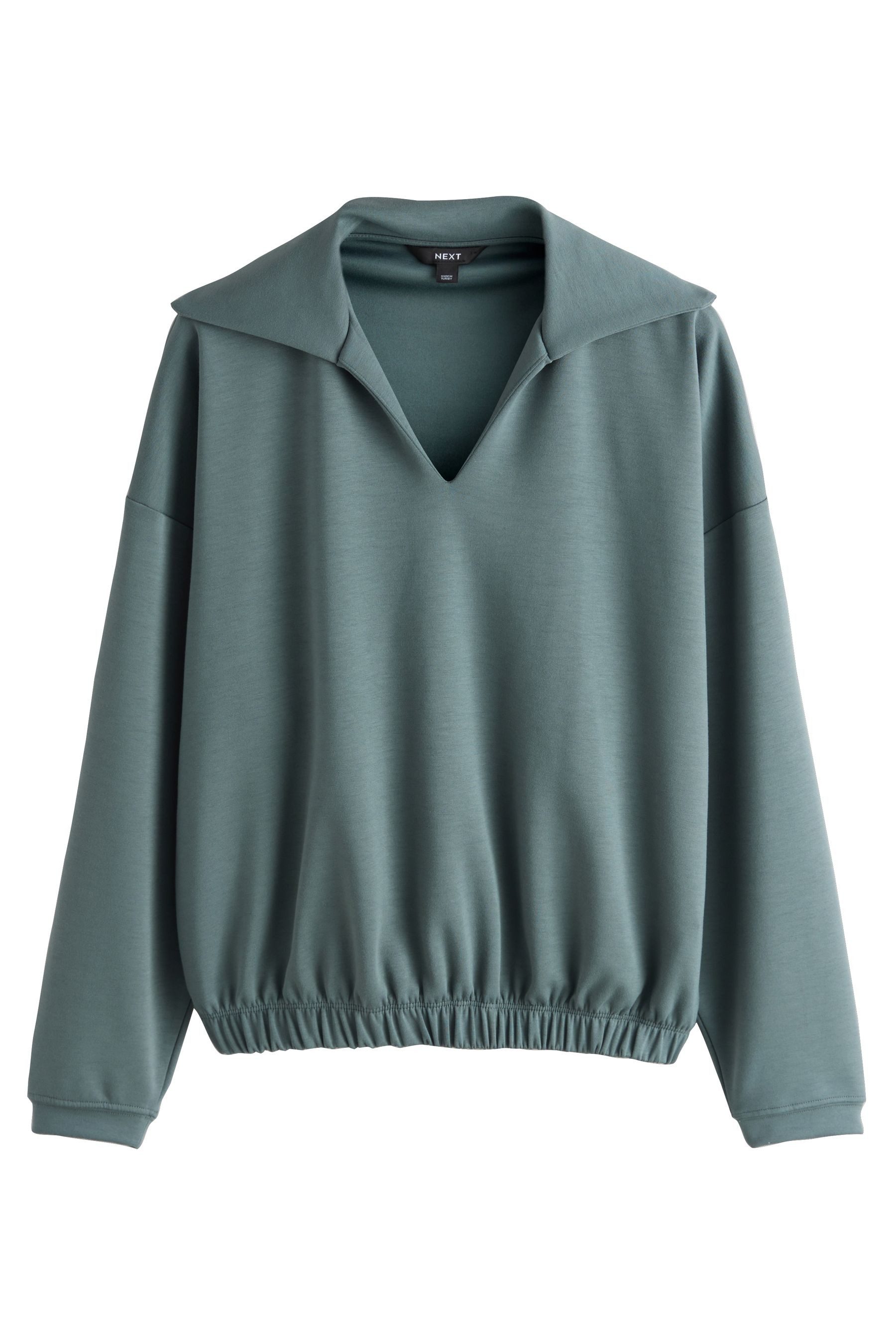 Next Langarm-Poloshirt Fließendes Langarm-Oberteil mit Polokragen (1-tlg)