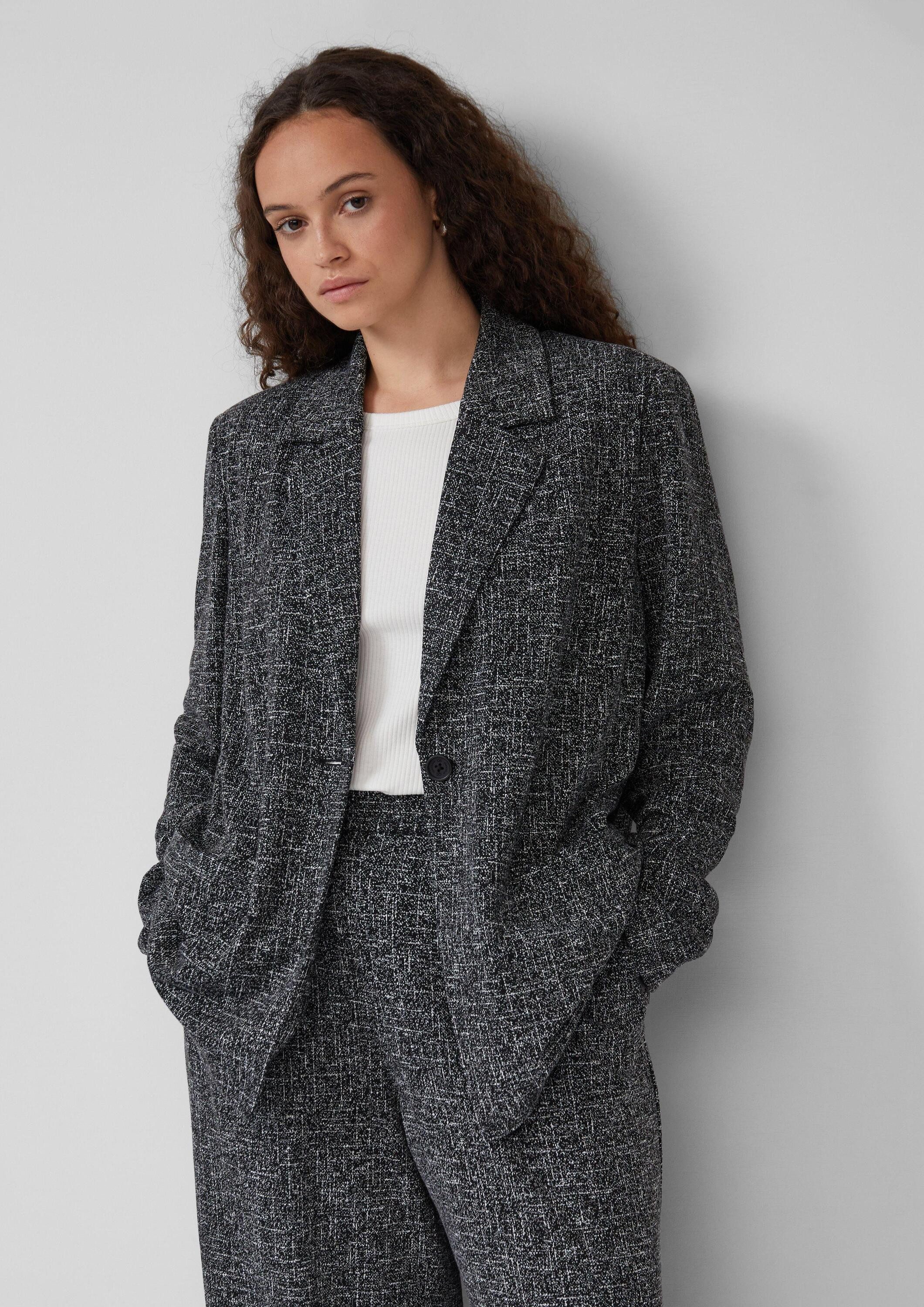 QS Jackenblazer Indoor-Blazer Blazer aus Interlockjersey günstig online kaufen