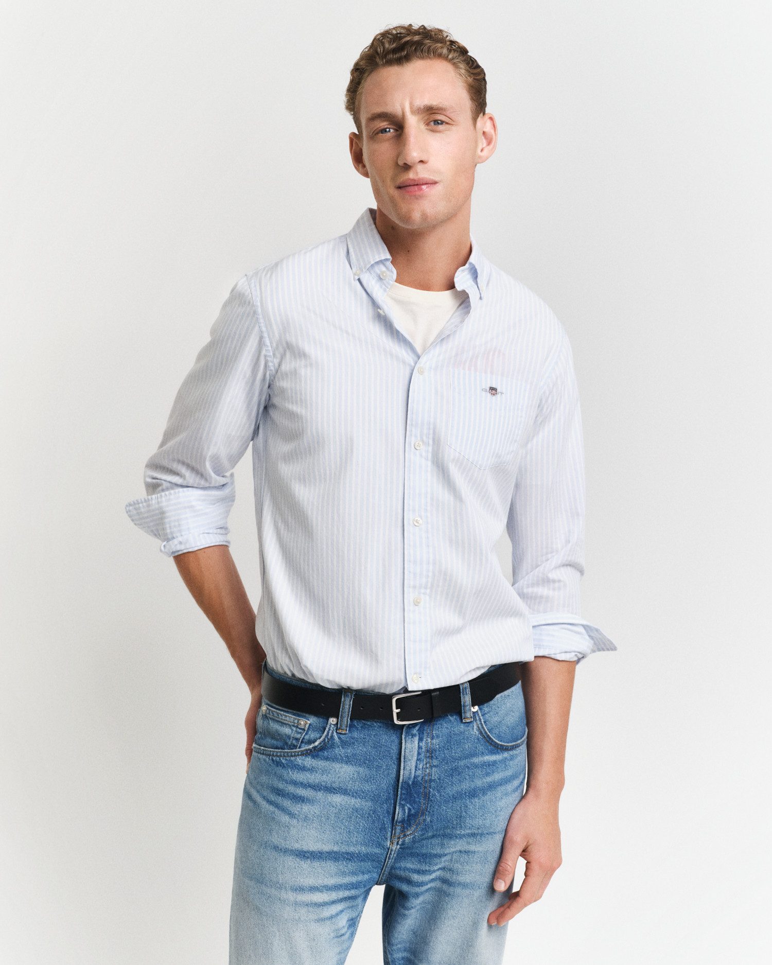 Gant Langarmhemd REG POPLIN STRIPE SHIRT