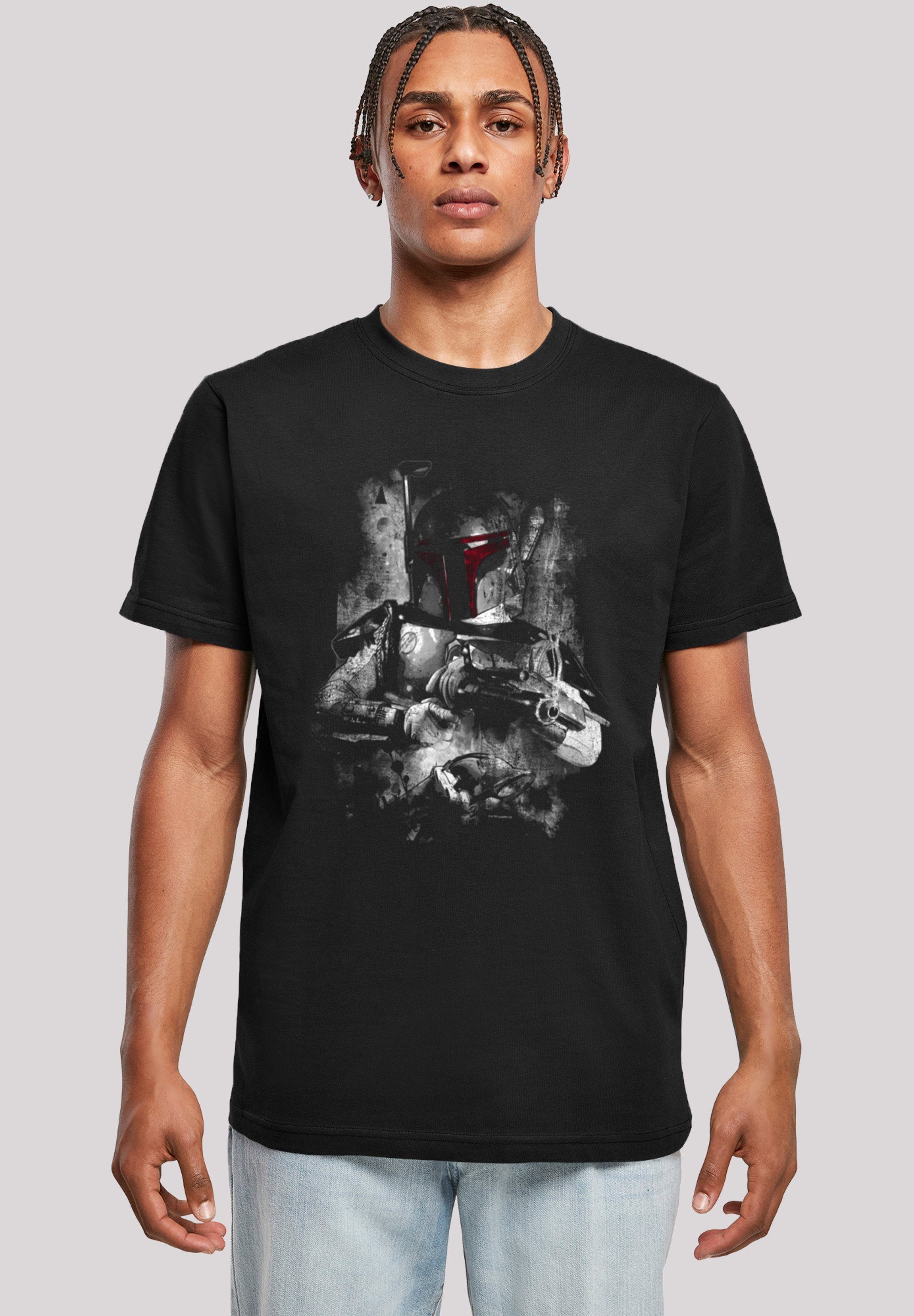 F4NT4STIC T-Shirt Star Wars Distressed Fett Print Boba