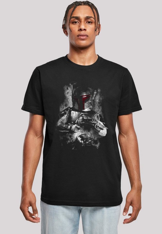 F4NT4STIC T-Shirt Star Wars Boba Fett Distressed Print