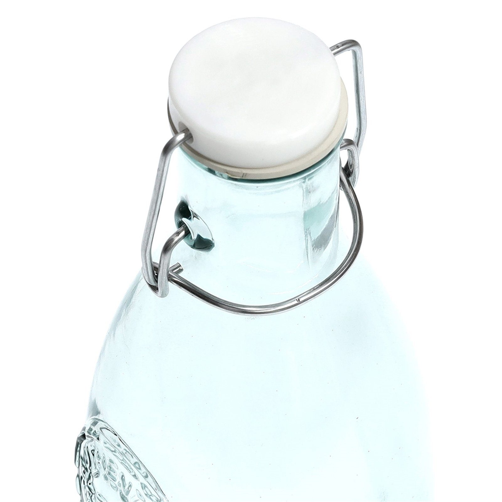 1-tlg), ml, Glasflasche Recycled Befüllen zum 990 Vorratsglas Neuetischkultur Bügelverschluss Glas, (Stück, mit