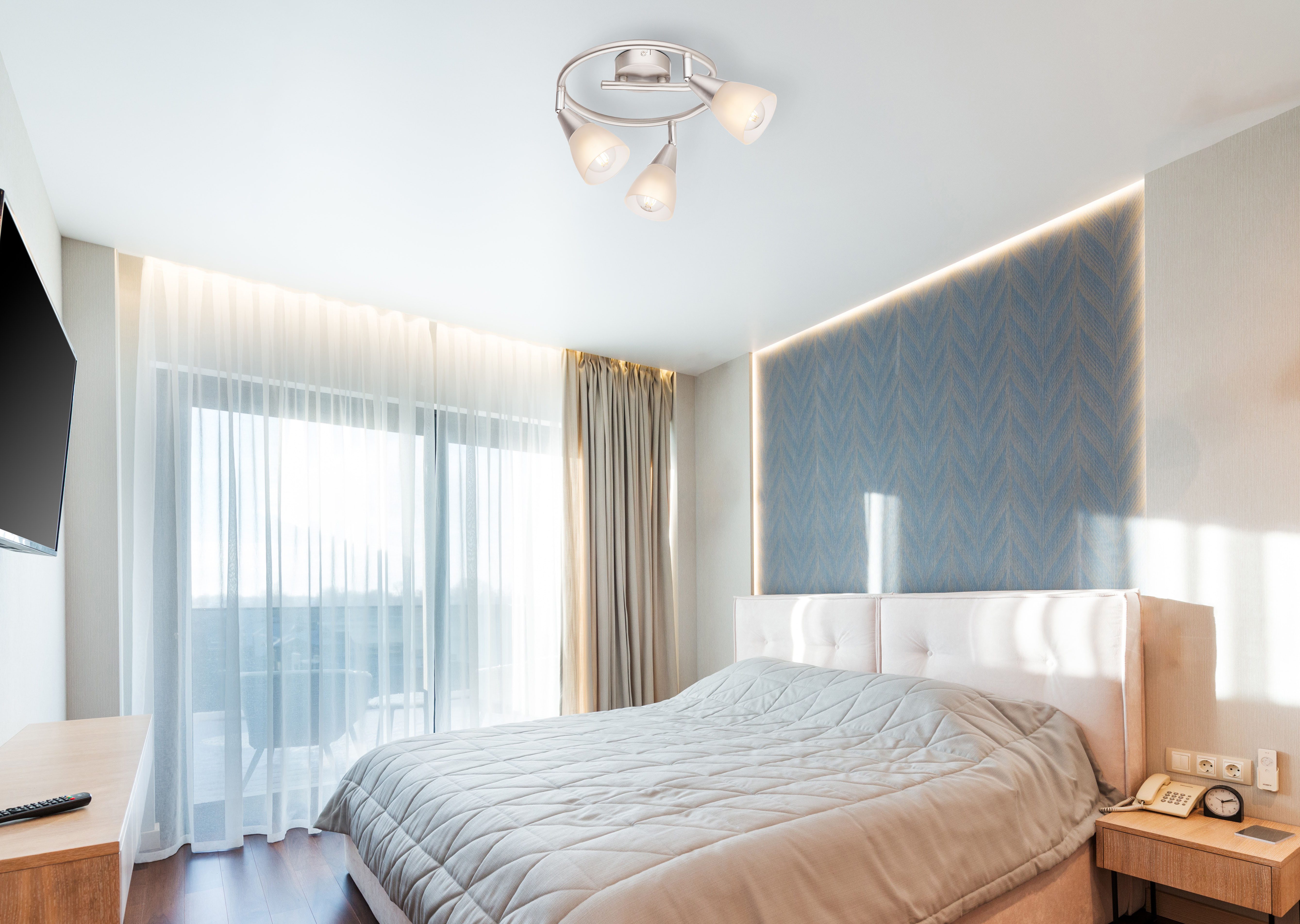 GLOBO LIGHTING Deckenstrahler TADEUS I, ohne Leuchtmittel, Spot Deckenspot Flur Schlafzimmer Wohnzimmer