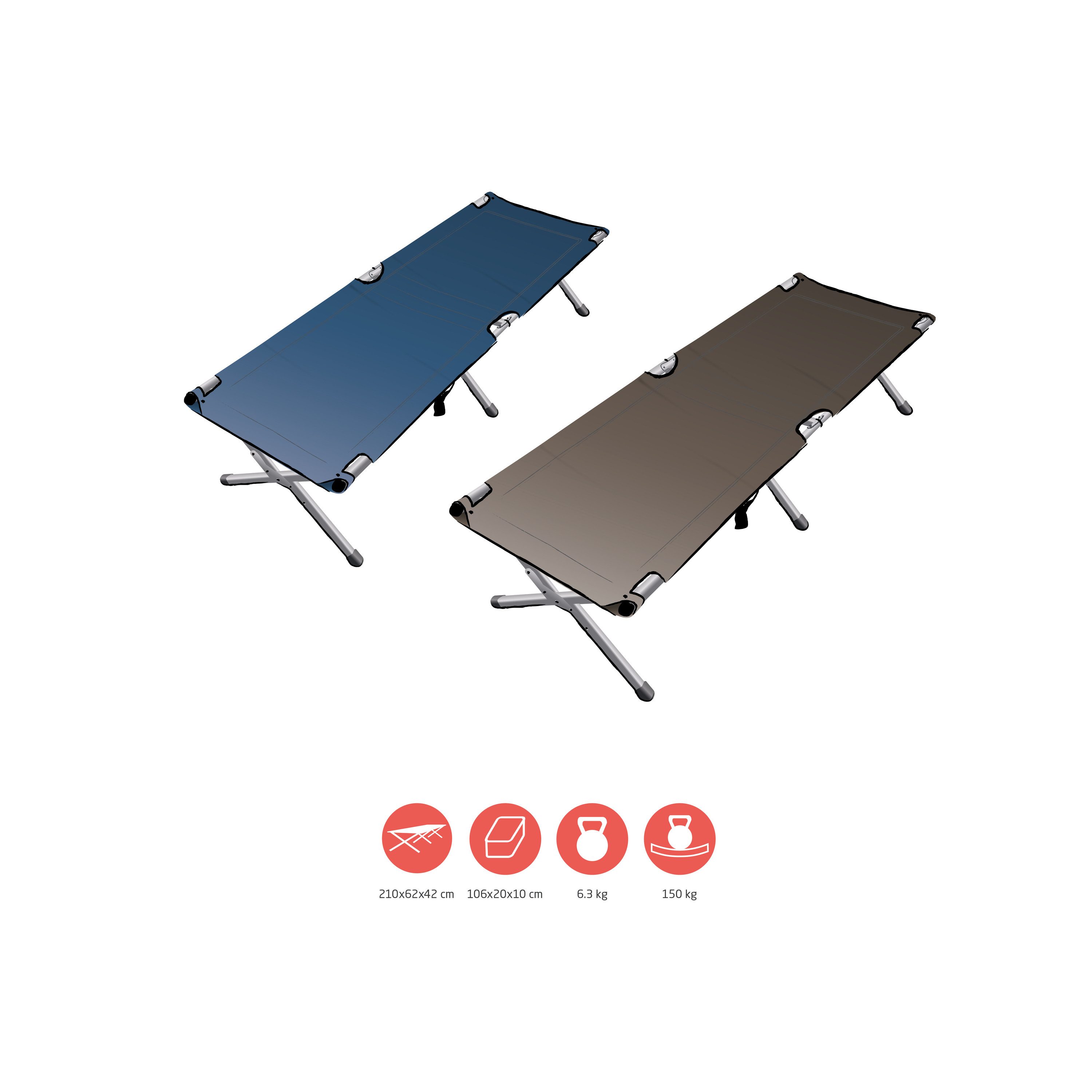 GRAND CANYON Campingliege TOPAZ CAMPING BED L (nein, 1-St., nein) ohne besondere Merkmale