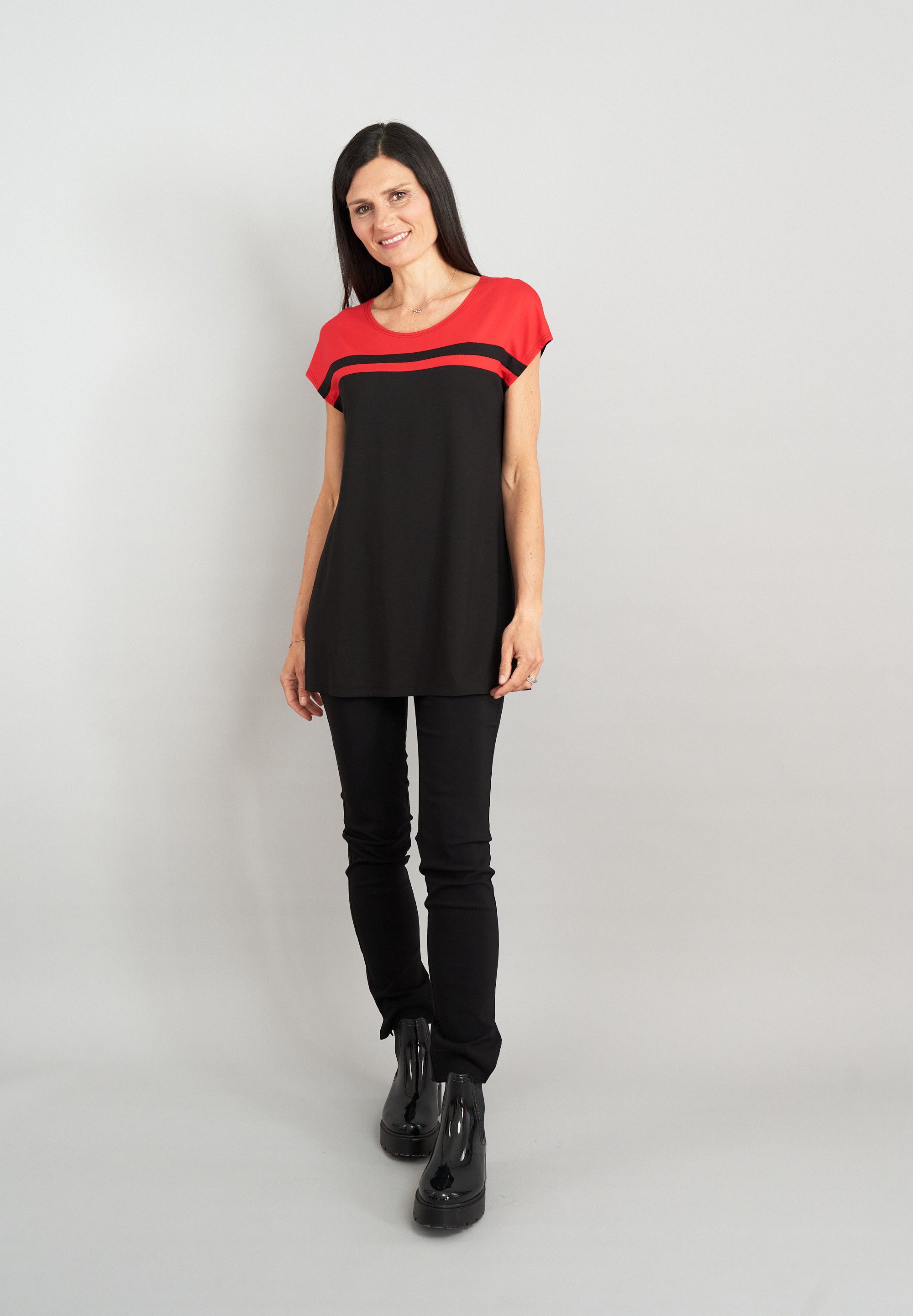 Seidel Moden T-Shirt Long-Top mit Colorblocking - MADE IN GERMANY günstig online kaufen