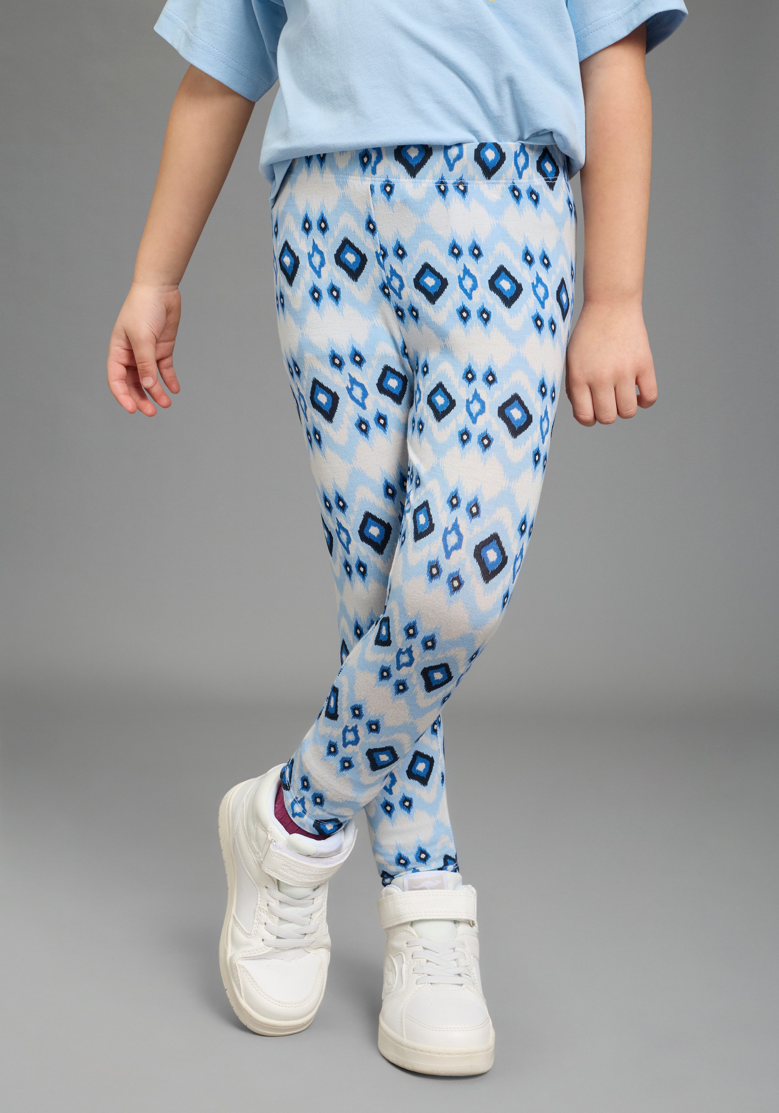 KangaROOS Leggings Kangaroos 2er Pack Leggings für kleine Mädchen (Packung, 2-tlg., 2) schmale Passform, normale Leibhöhe, mit innenliegendem Gummizug