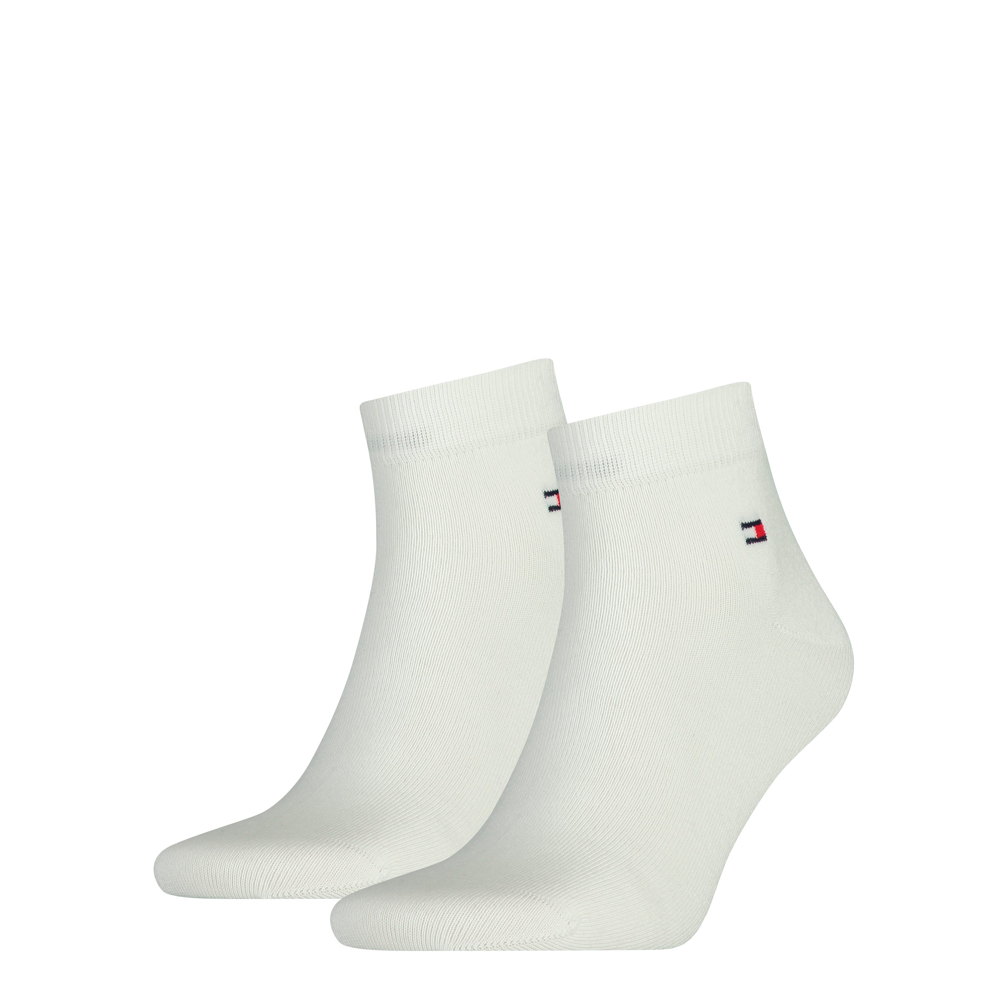 Tommy Hilfiger Kurzsocken TH MEN QUARTER 2P (2 Paar) weicher, elastischer Rippenbund, klassisches Tommy Hilfiger Logo