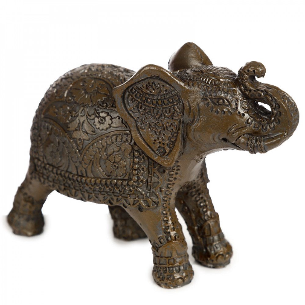 Sammelfigur Thailändische Elefantenfigur in dunkler Holzoptik