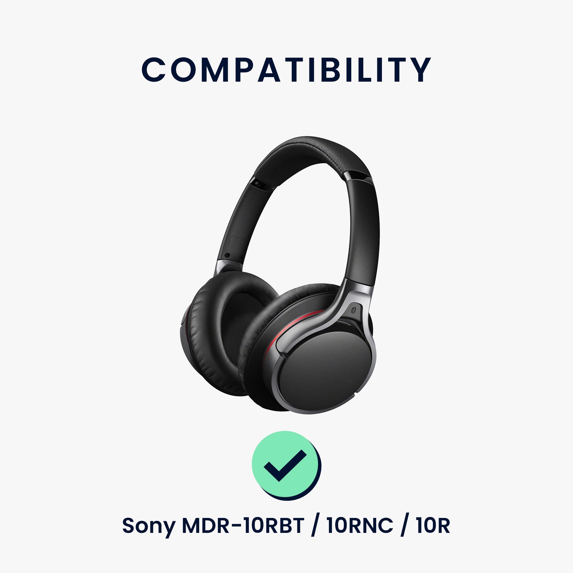 kwmobile 2x Ohr Polster / 10R Ear Kunstleder Polster MDR-10RBT für Over - Ohrpolster / Kopfhörer Headphones) Sony 10RNC (Ohrpolster für