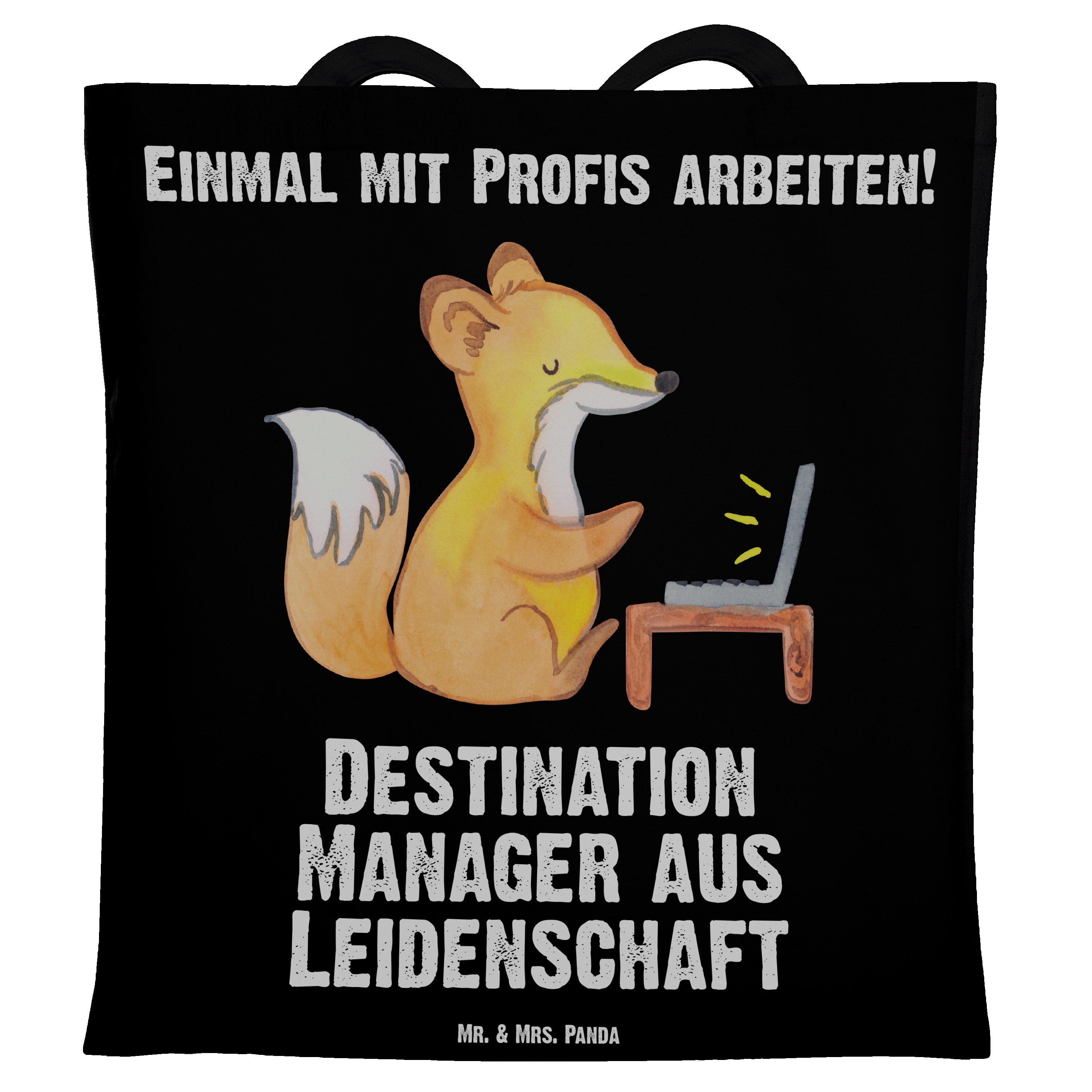 Destination - Manager Einkaufsta (1-tlg) Mrs. Panda aus Mr. & Leidenschaft Geschenk, - Tragetasche Schwarz