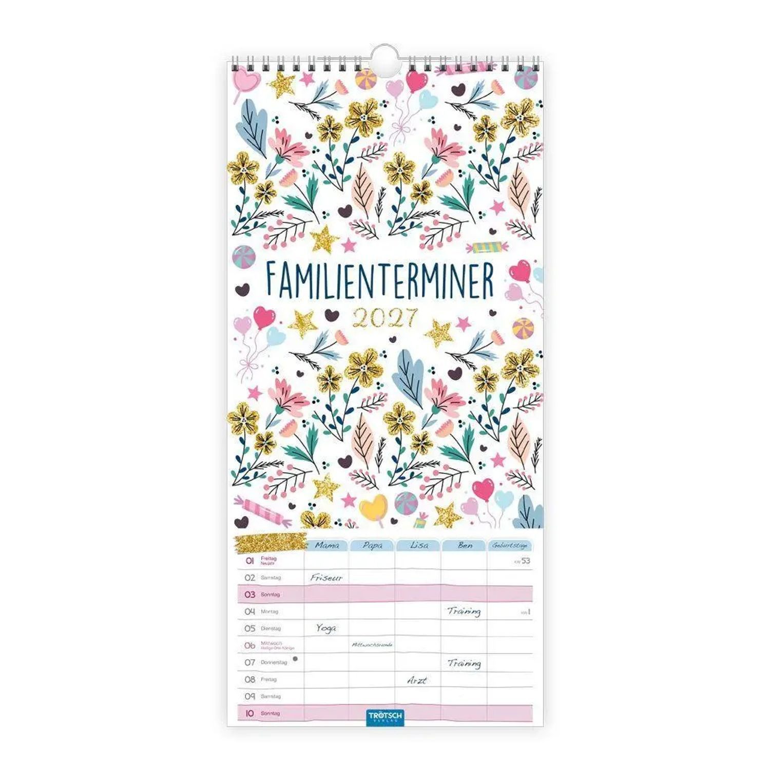 Trötsch Verlag Wandkalender TRÖTSCH - Familienkalender Familienterminer 2027