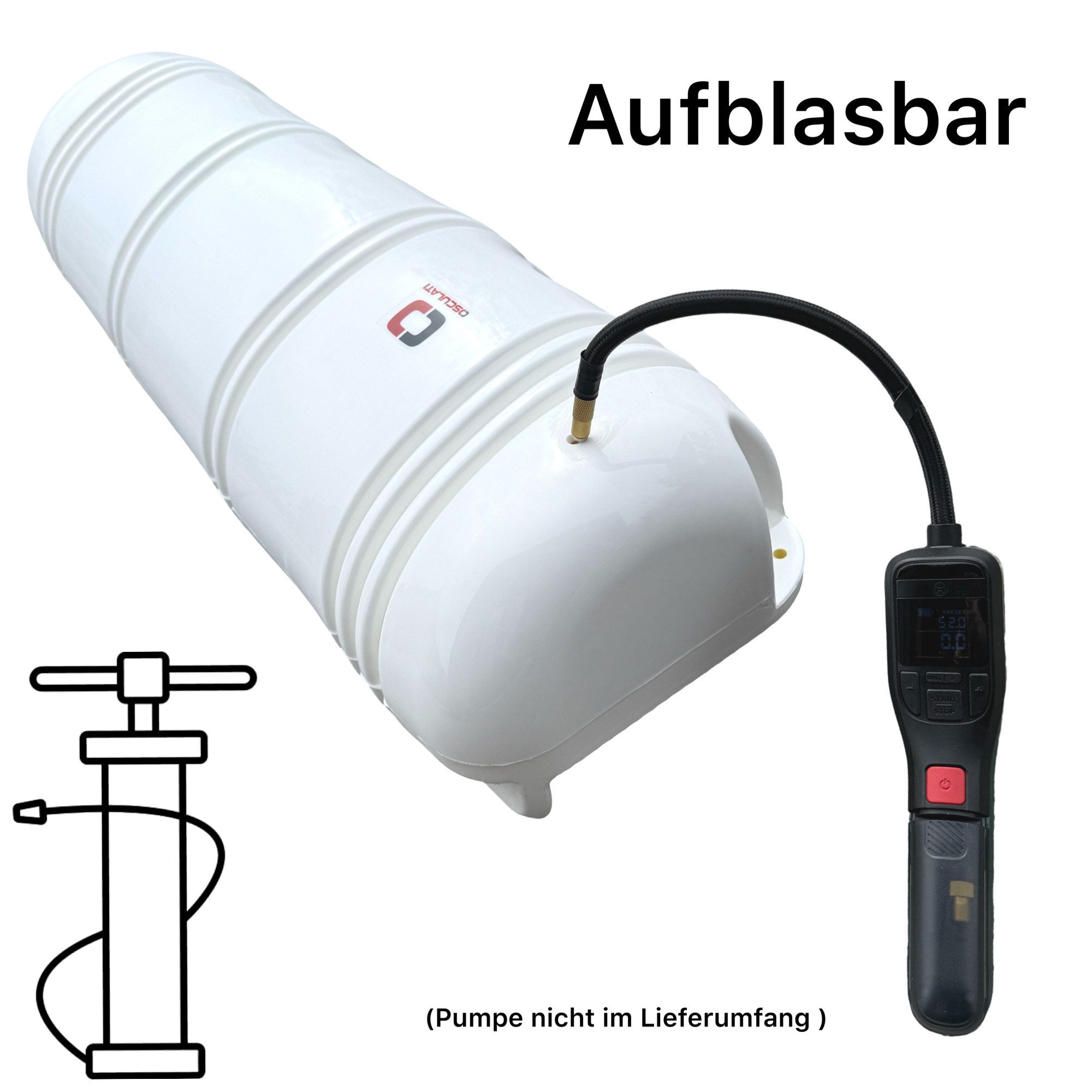 Osculati Motorboot Boot Stegfender Lang Aufblasbar Kanten Boxenfender Fender Weiß 90cm