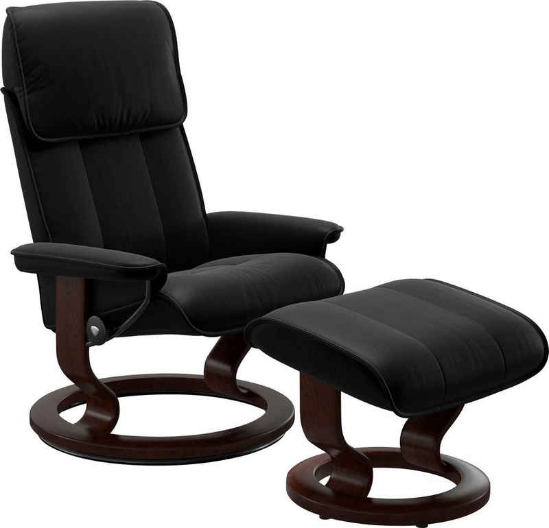 Stressless® Relaxsessel Admiral (Set, Relaxsessel inkl. Hocker), mit Classic Base, Größe M & L, Gestell Braun