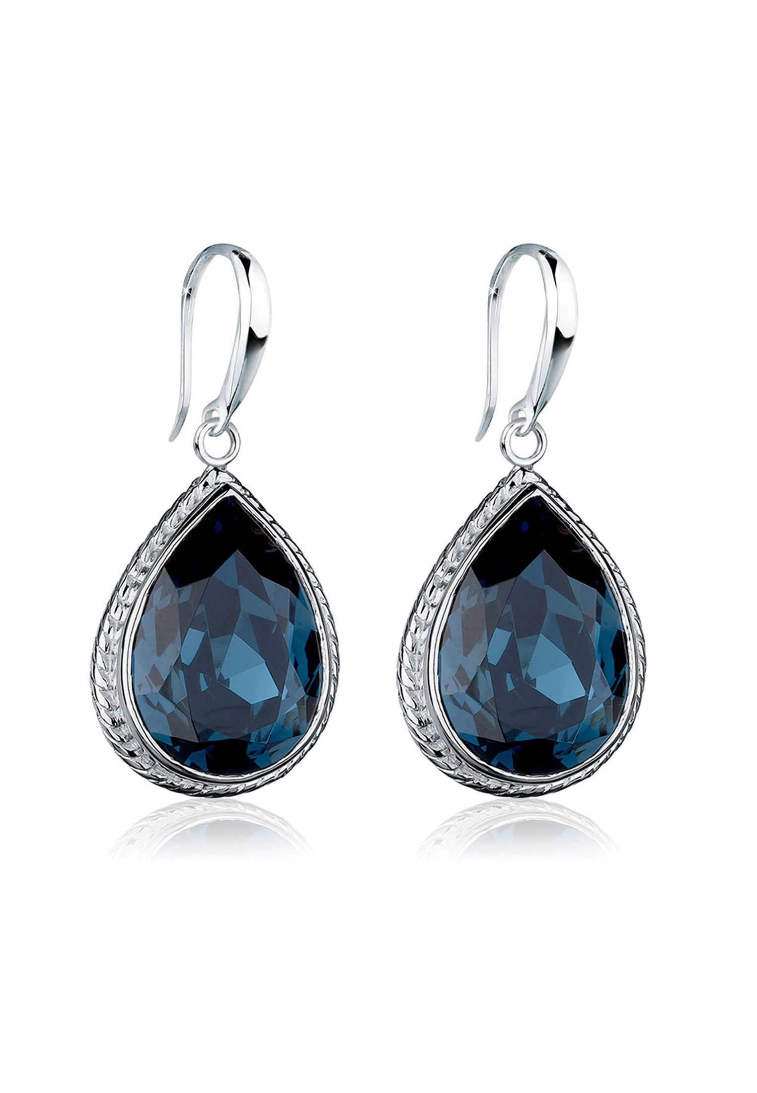 Elli Paar Ohrhänger Elli Ohrringe Tropfen Kristalle Elegant 925 Silber, Tropfen