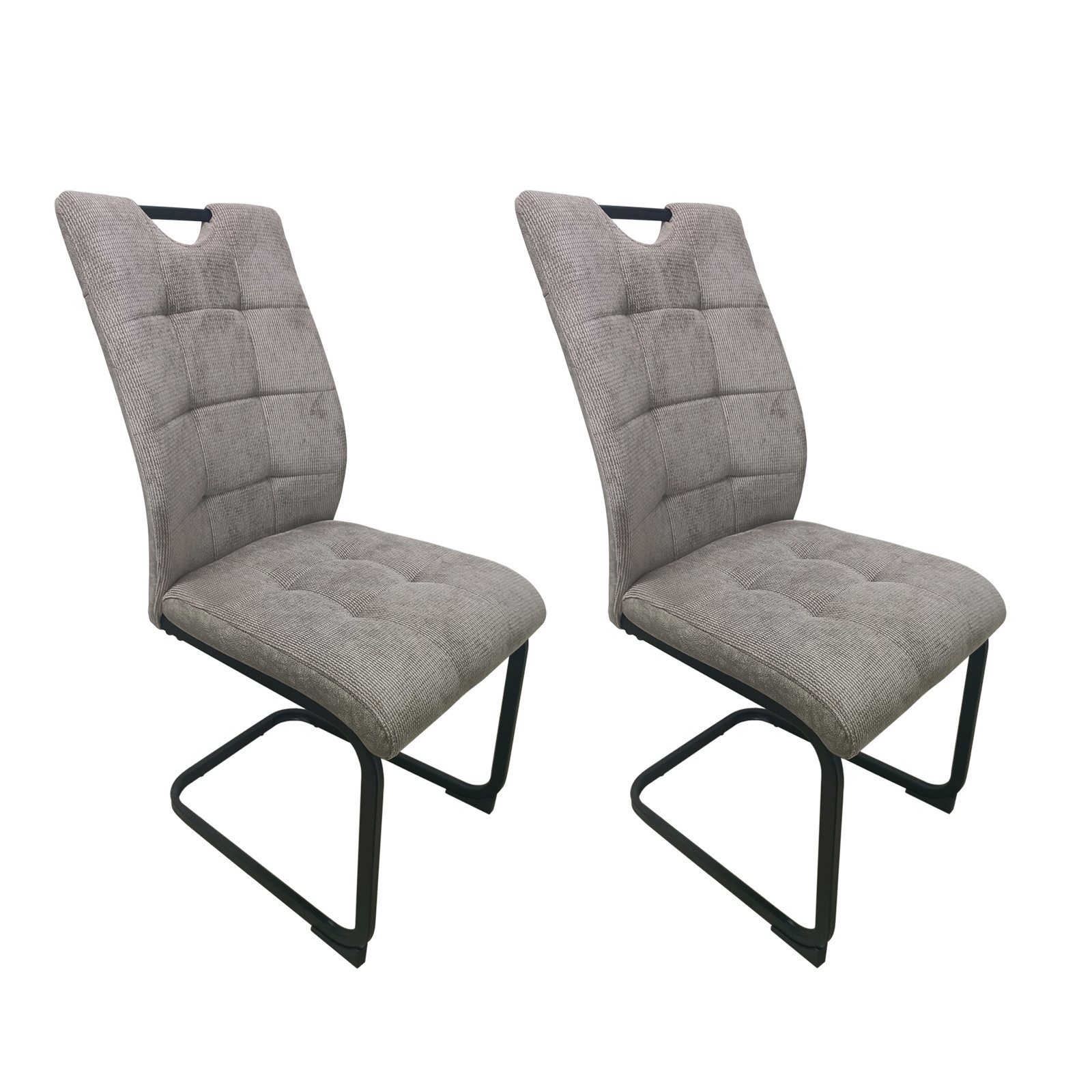 Esszimmerstuhl Schwingstuhl Mateo Beige 2er-Set