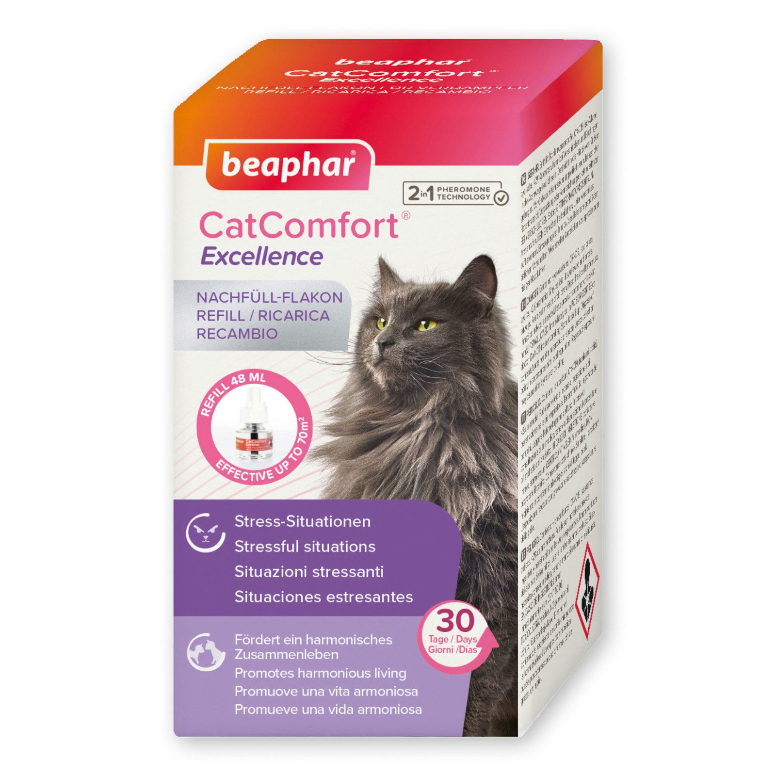 beaphar Tier-Beruhigungspheromone CatComfort Excellence Nachfüll-Flakon für Verdampfer, 48 ml