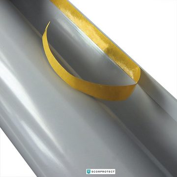 Scorprotect® Steinwolle PVC Folienzuschnitt selbstklebend hellgrau für gedämmte Rohre