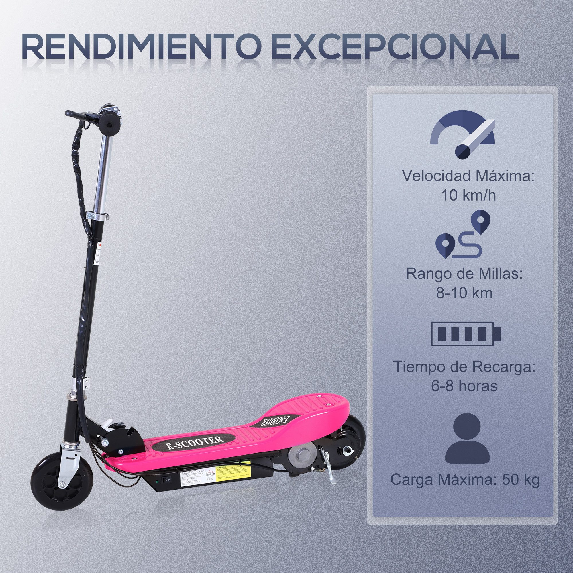 kowdom E-Scooter E-Scooter klappbar, 120 W, 10 km/h, 8-10 km Reichweite, für Kinder, (E-Scooter, Einzelgerät mit Ladegerät), 120 W Motor, 10 km/h, klappbar, höhenverstellbarer Lenker