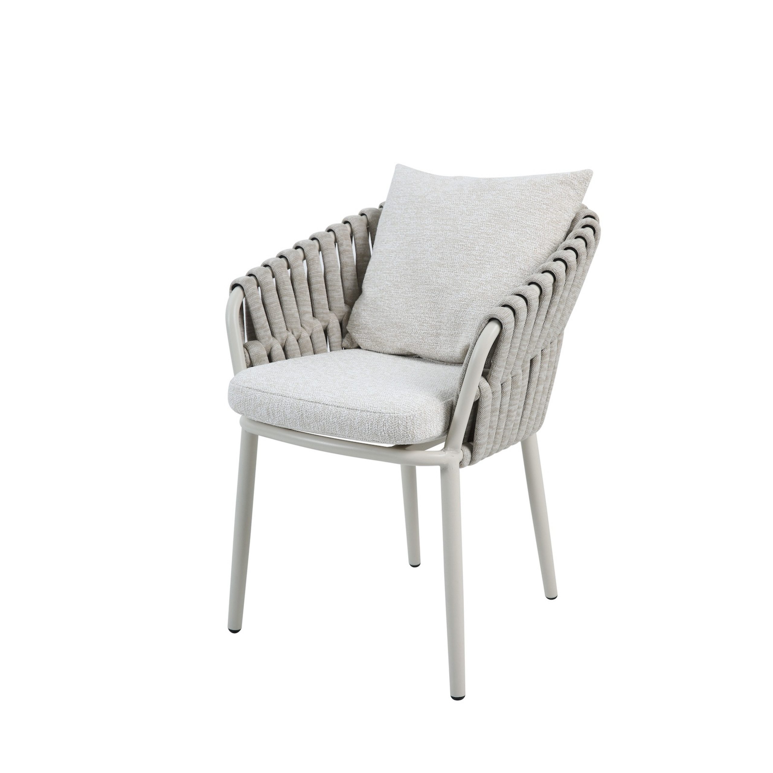 Best Freizeitmöbel Gartenstuhl Best Torino Dinning Крісла Gartenstuhl mit Armlehnen Sand 58 x 63 x