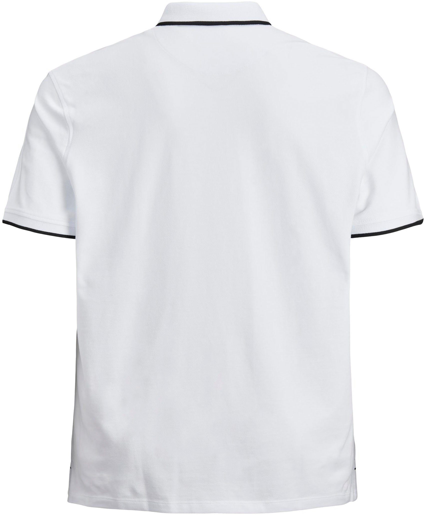 Jack & Jones PlusSize PLS Poloshirt white JJEPAULOS NOOS SS POLO