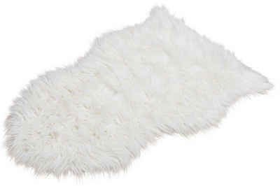 Läufer Kunstfell Teppich Weiß Flauschig 90 cm Modern, UNIQUE Living, Höhe: 5 mm, Extra Weich