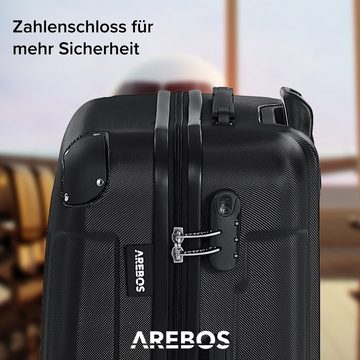 Arebos Kofferset Reisekoffer 4er Set Hartschalen Koffer Trolley S-M-L-XL-Set, 4 Rollen