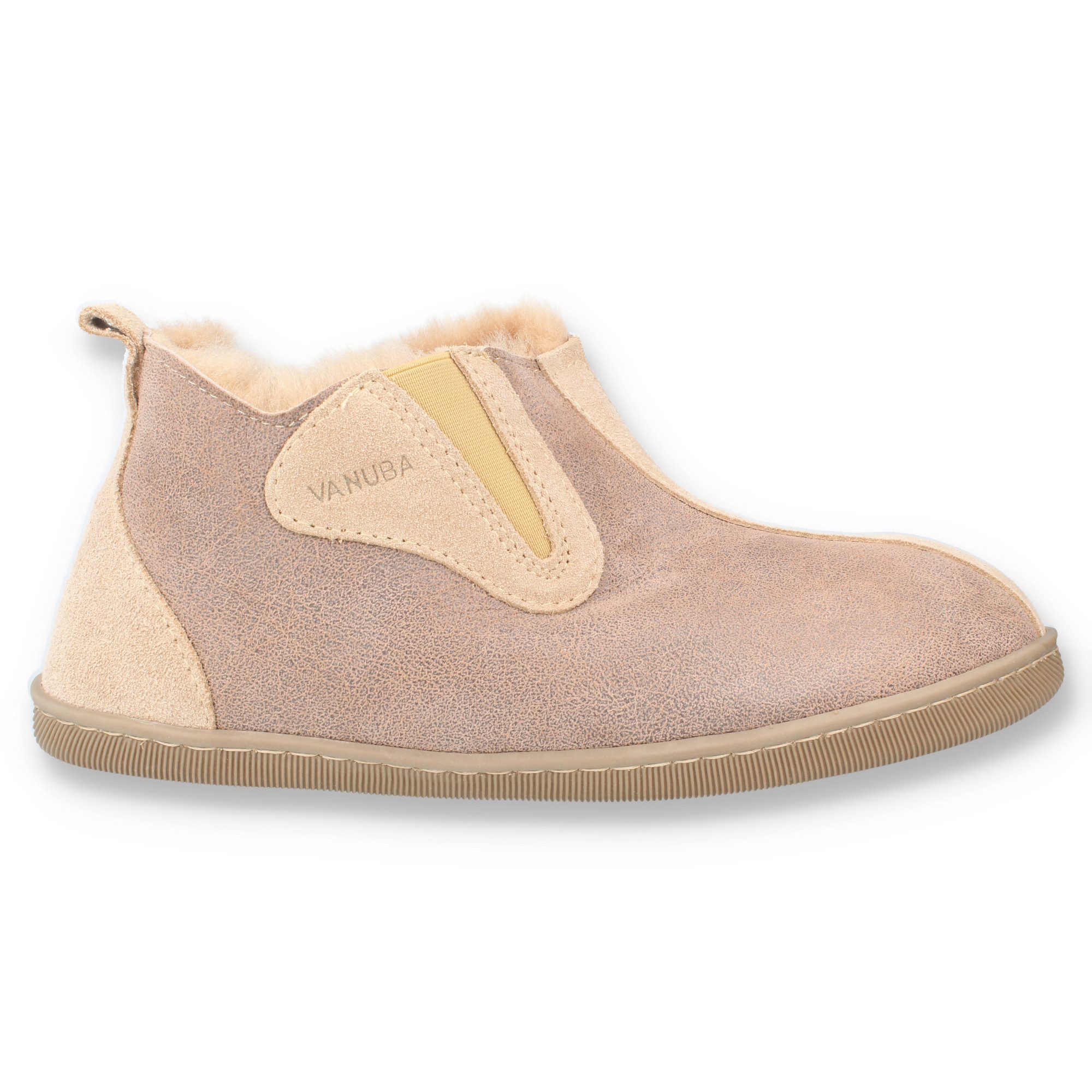Vanuba COLUMBIA Herren Hausschuh Echtleder Hüttenschuhe/Winter-Hausschuhe/Gefüttert