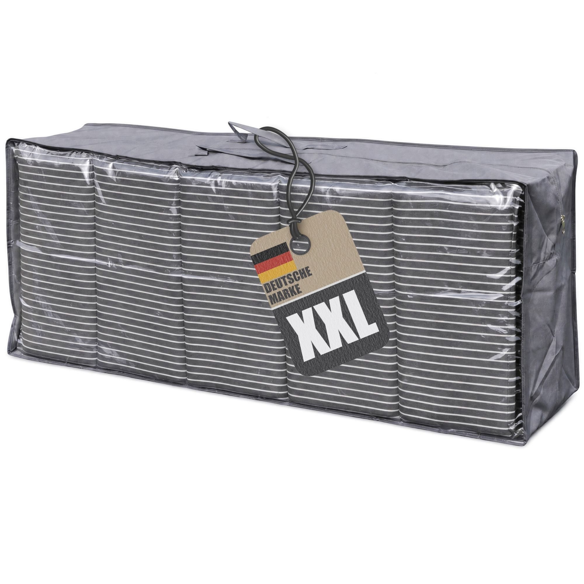 bonsport Abdeckhaube Auflagentasche für Gartenauflagen, grau