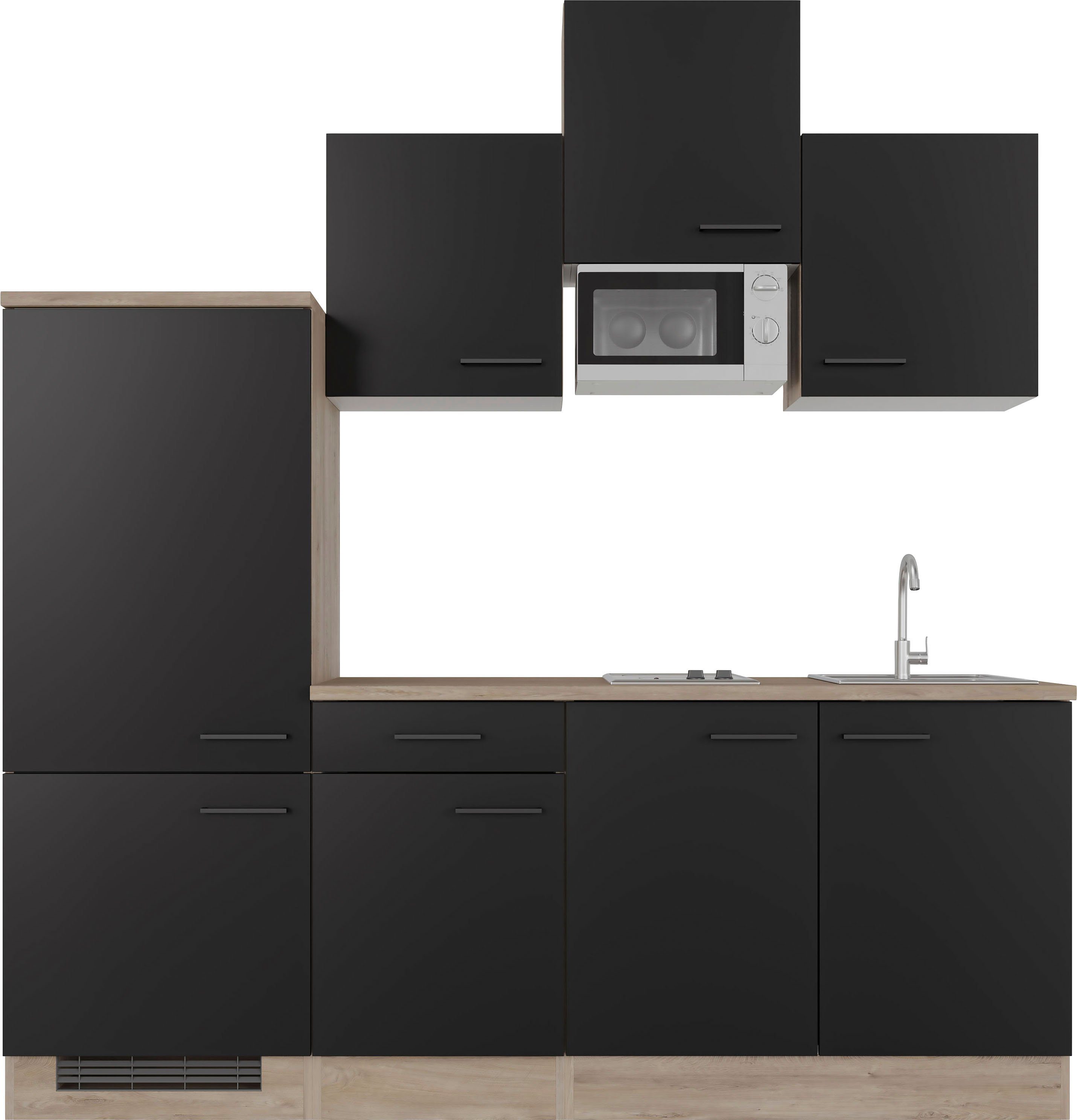 Flex-Well Küchenzeile Capri, mit E-Geräten, Gesamtbreite 210 cm, in weiten Farben erhältlich