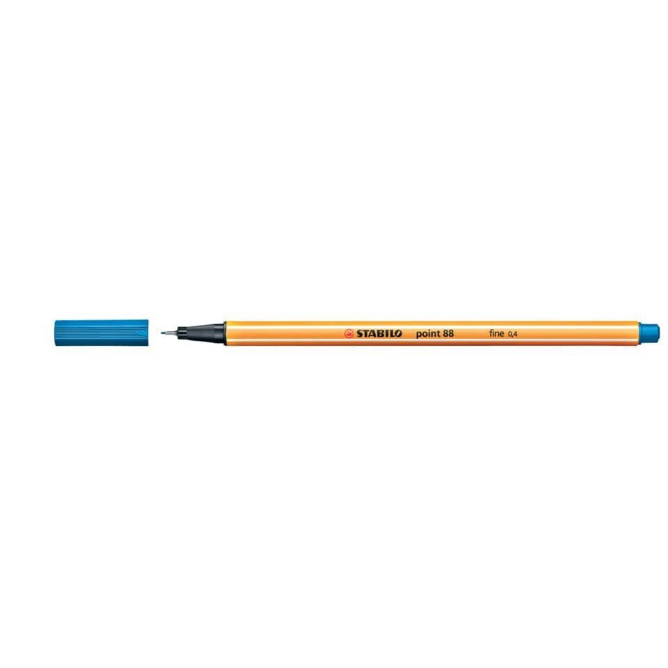 STABILO Fineliner Fineliner point 88® 0,4mm mittelblau 88/32 Faserschreiber, metallgefasste Spitze
