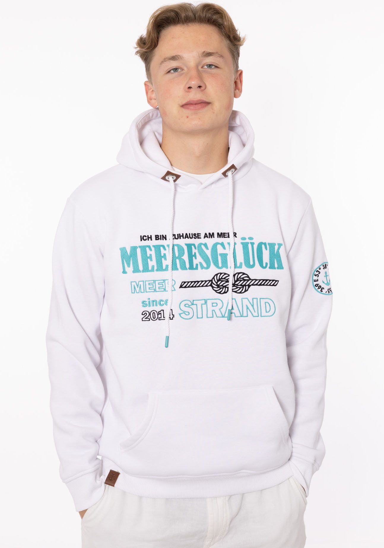 Zwillingsherz Hoodie "Meeresglück" mit gesticktem Detail günstig online kaufen