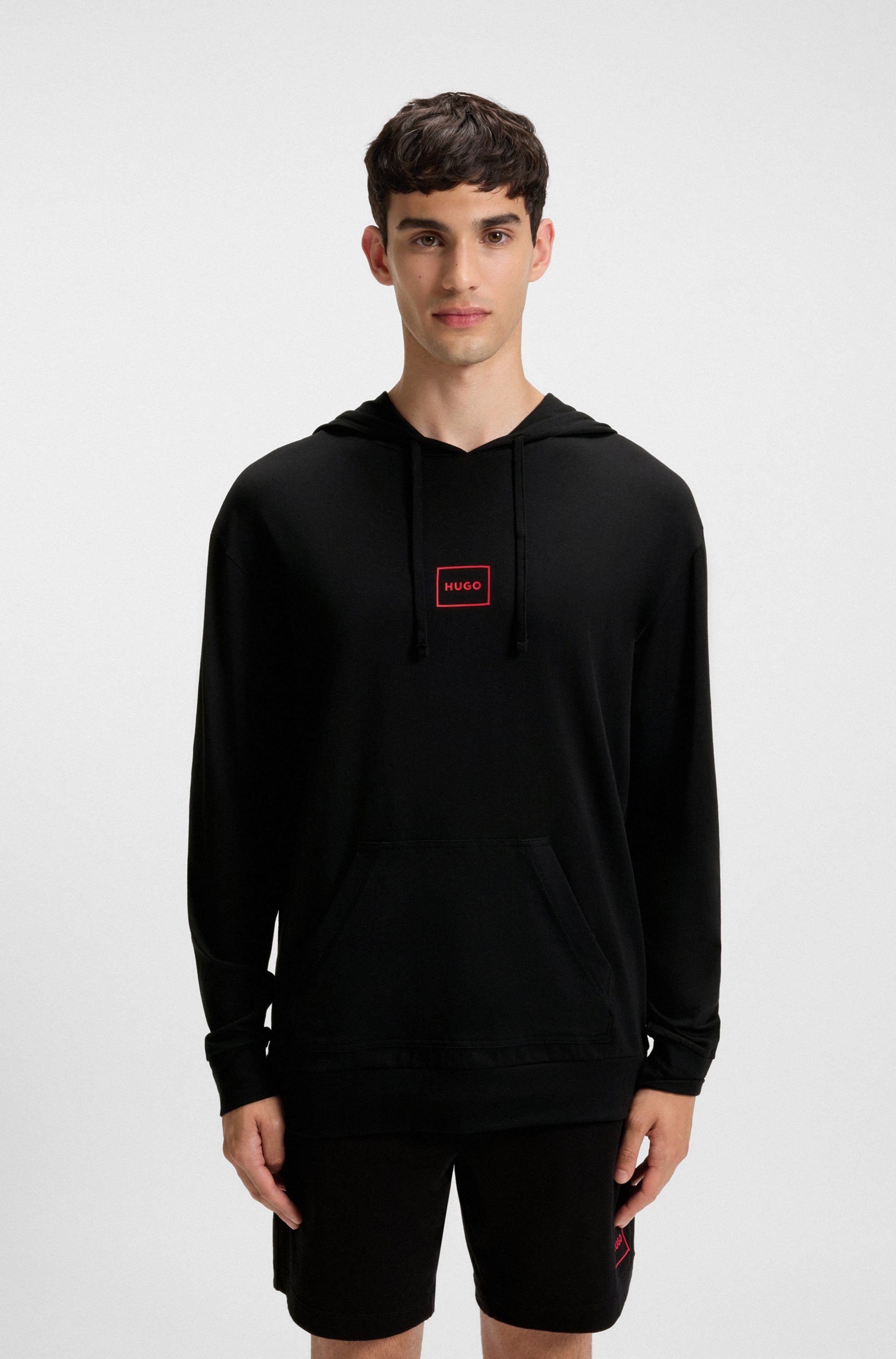 HUGO Kapuzensweatshirt mit Markenlabel günstig online kaufen