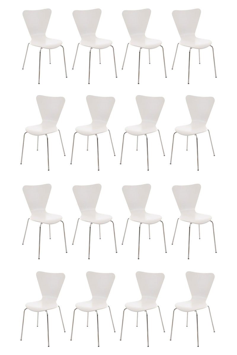 CLP Besucherstuhl Calisto (16er Set), stapelbar weiß