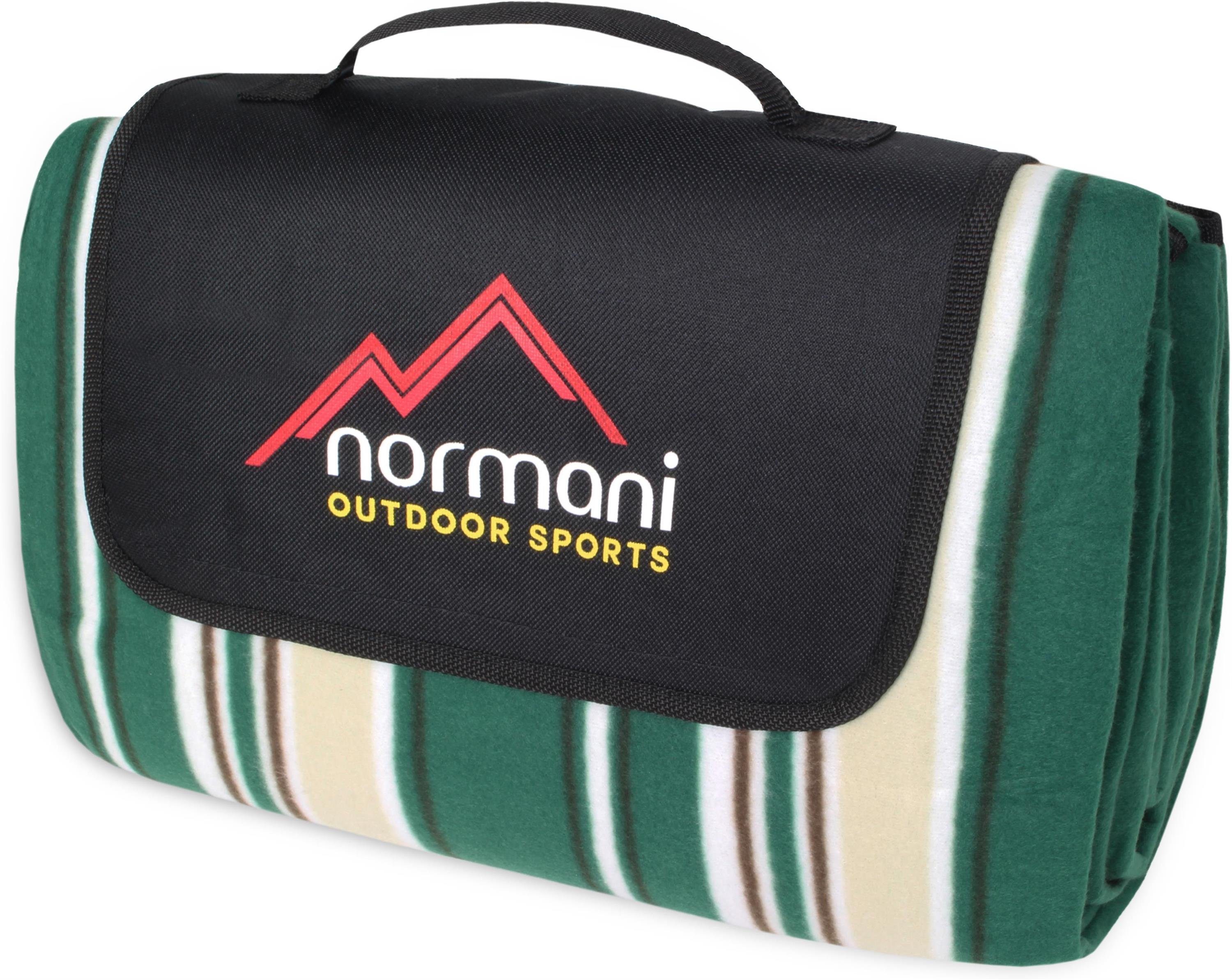 Picknickdecke Outdoor-Campingdecke, 140 cm x 180 cm Tundra, normani, Wasserdichte Unterseite - Fleece Oberseite Sommerdecke Outdoordecke