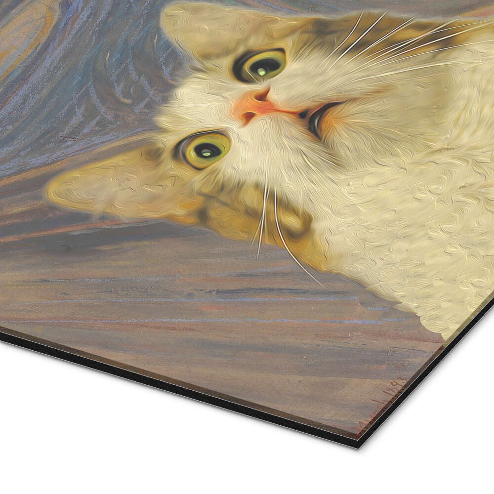 Posterlounge Wandbild Der Schrei - Katze III, Artelele, erhältlich als Poster, Leinwandbild, Wandsticker oder Acrylglasbild