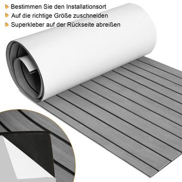 Randaco Bodenmatte Bodenbelag Matte Teak EVA Deck Teppich Bodenmatte Schaum Anti-Rutsch