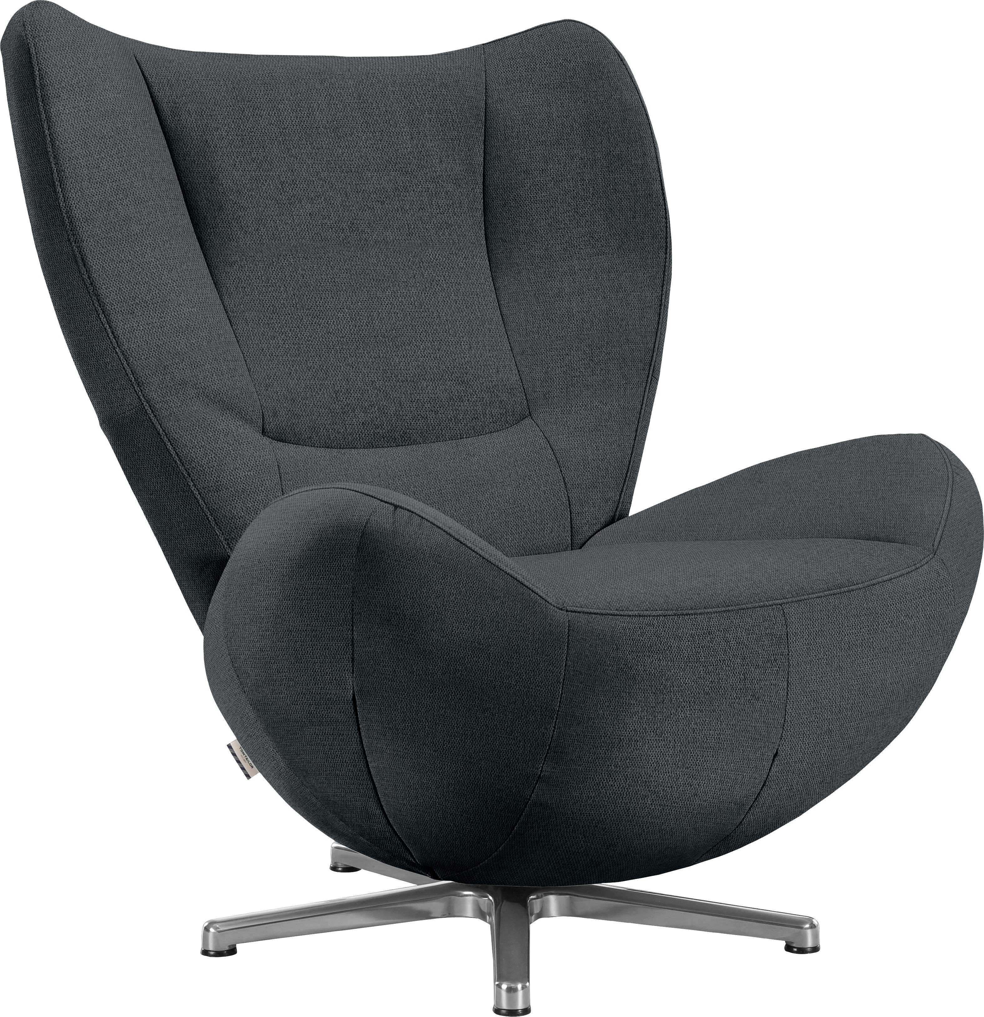 TOM TAILOR HOME Loungesessel TOM Chrom PURE, Metall-Drehfuß in mit