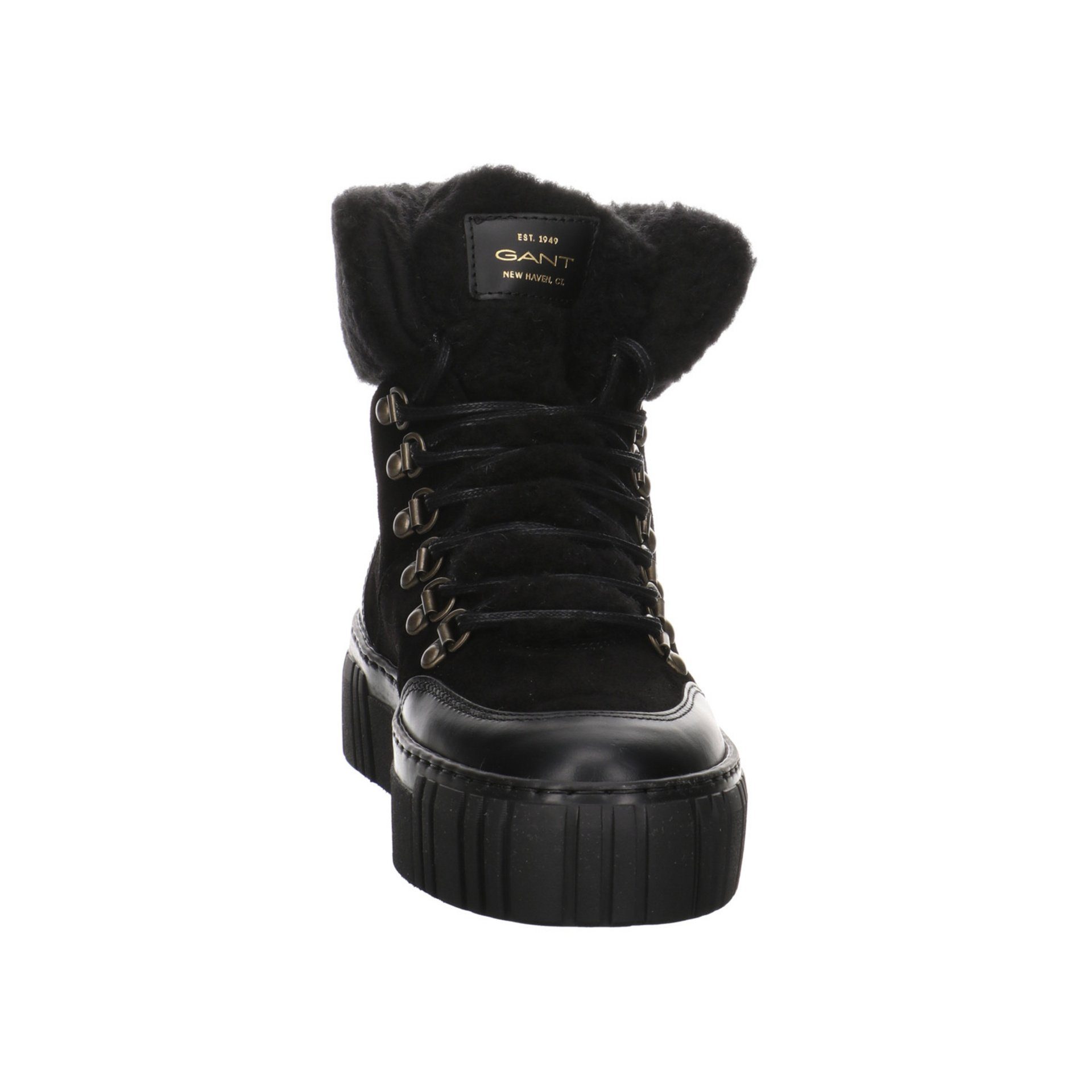 Schnürstiefel uni Gant Lederkombination Snowmont Boots Lederkombination black