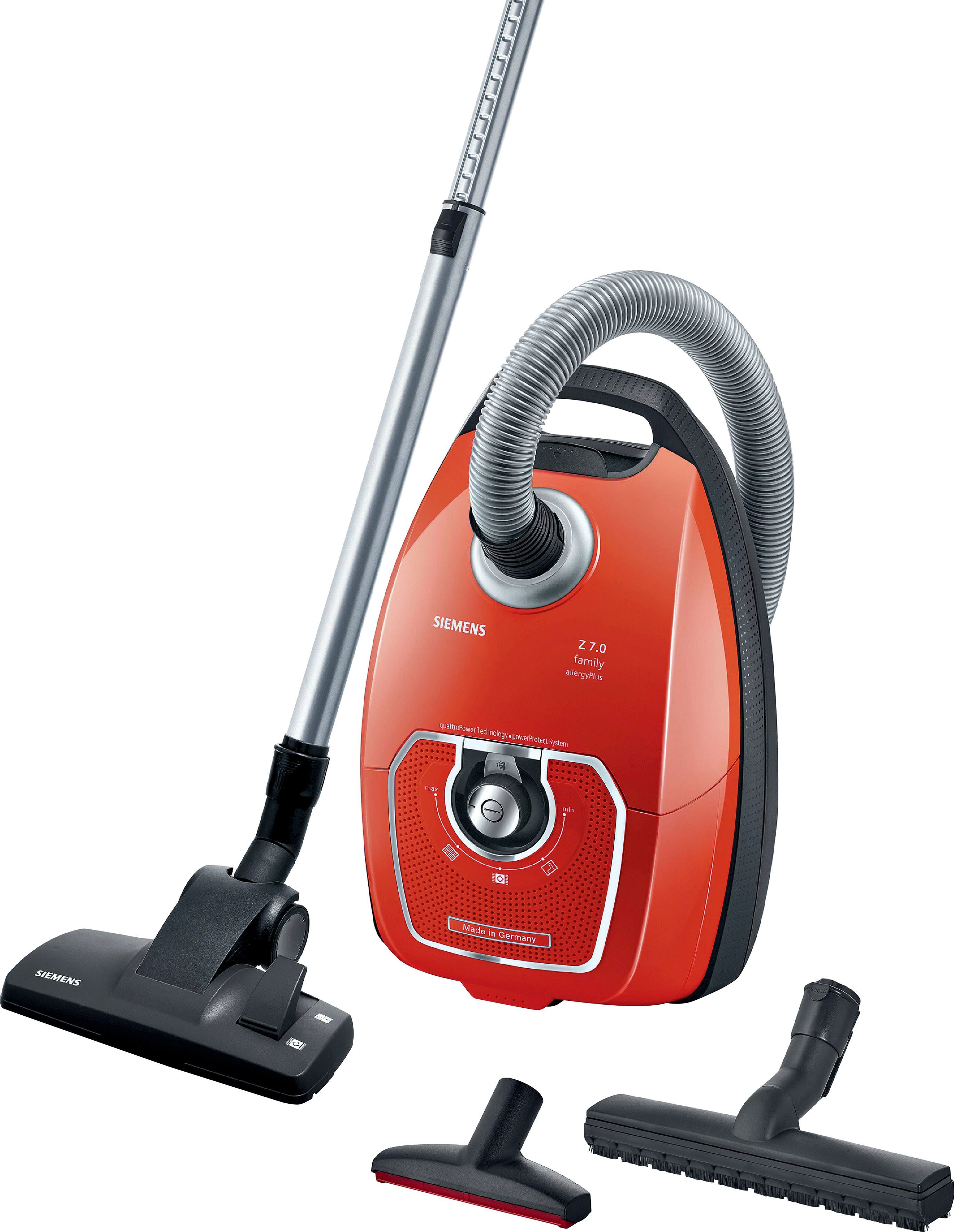 SIEMENS Bodenstaubsauger Z 7.0 family VSZ7330, 650 W, mit Beutel, Hygienefilter ideal für Allergiker
