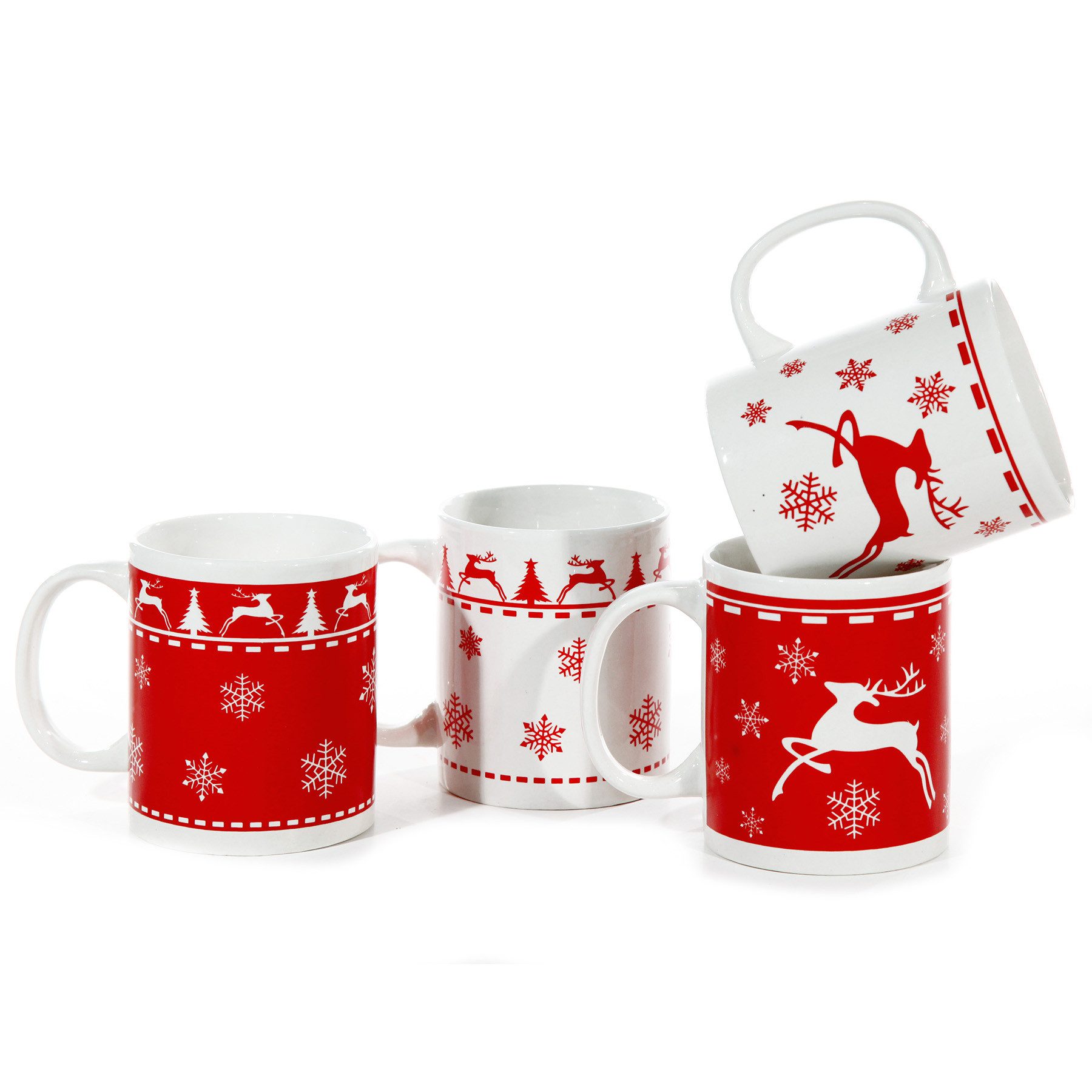 Annastore Tasse Weihnachtstassen Glühweinbecher Glühweintasse Weihnachtsbecher, Punschtasse, Punschbecher, in verschiedenen Motiven, 250 ml