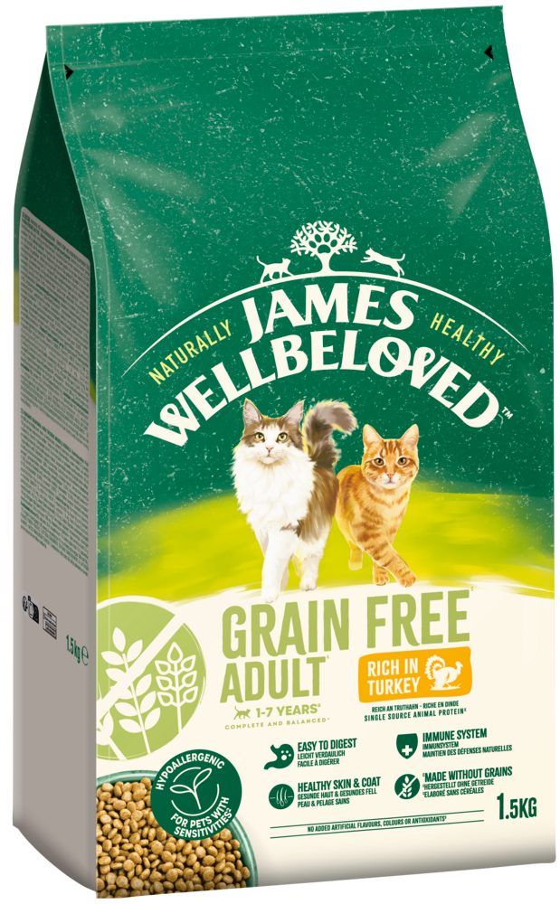 James Wellbeloved JAMES WELLBELOVED™ Katze Getreidefrei Truthahn 1,5kg, Trockenfutter für: Katze