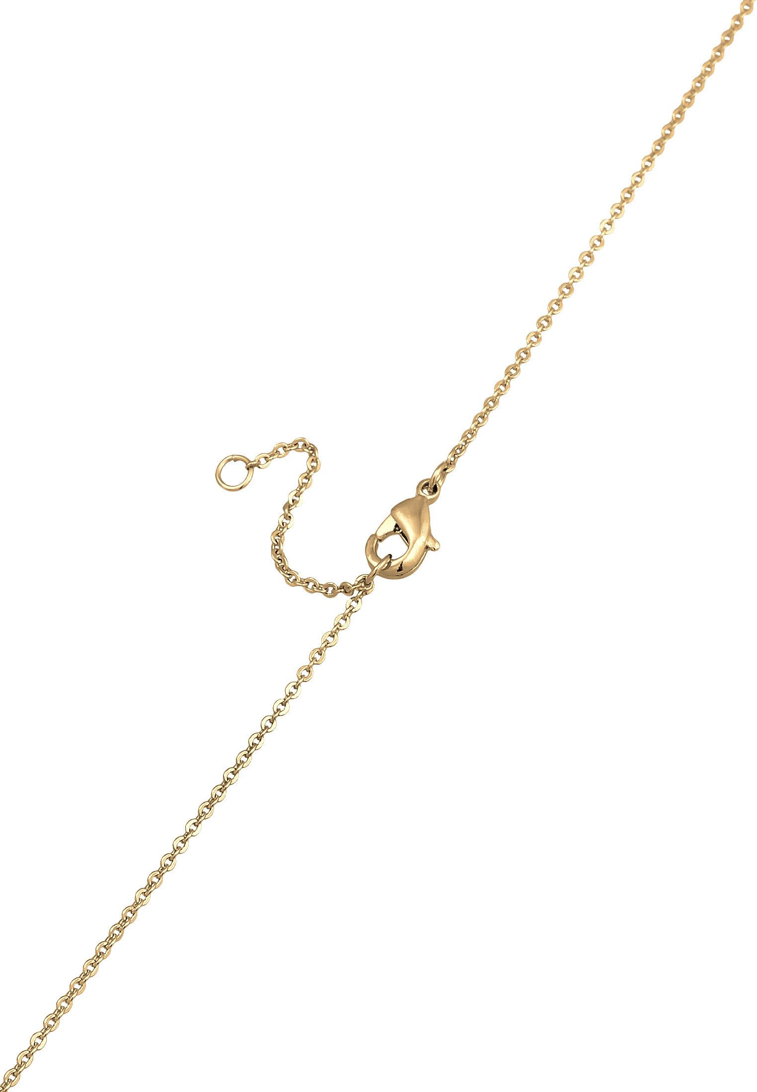 Elli Kette mit Anhänger Kristall Perlenanhänger Elegant Silberfarben