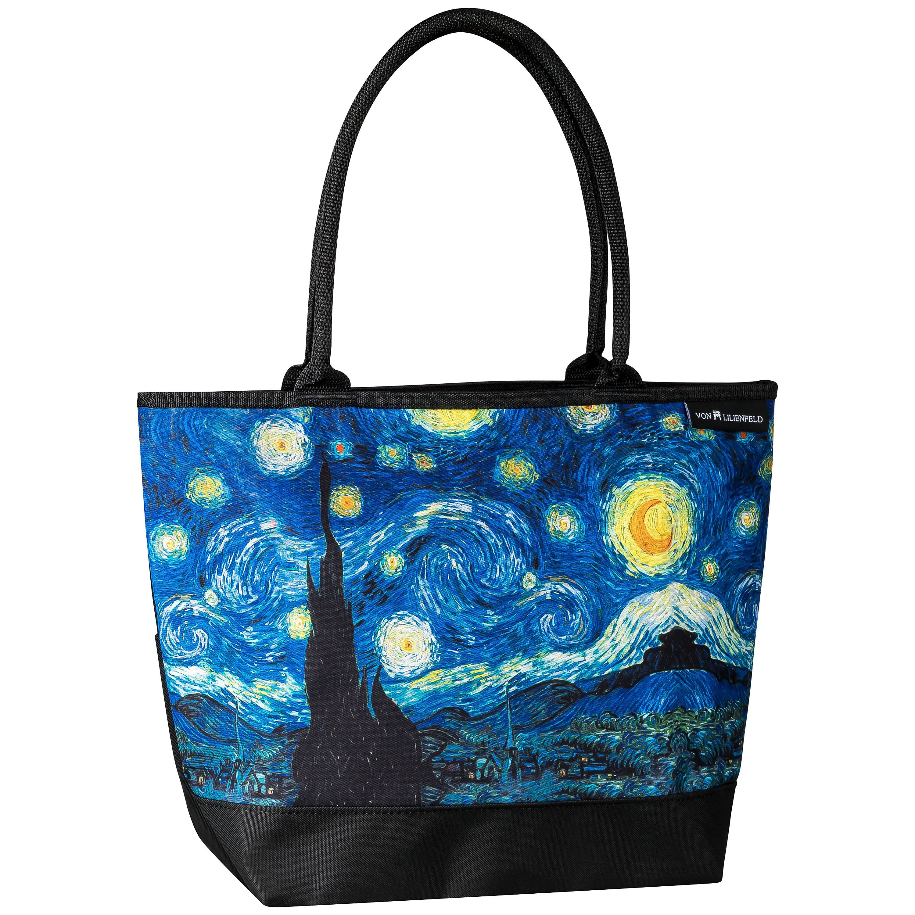 Handtasche Tasche Vincent van Gogh Sternennacht Motiv Kunst Shopper