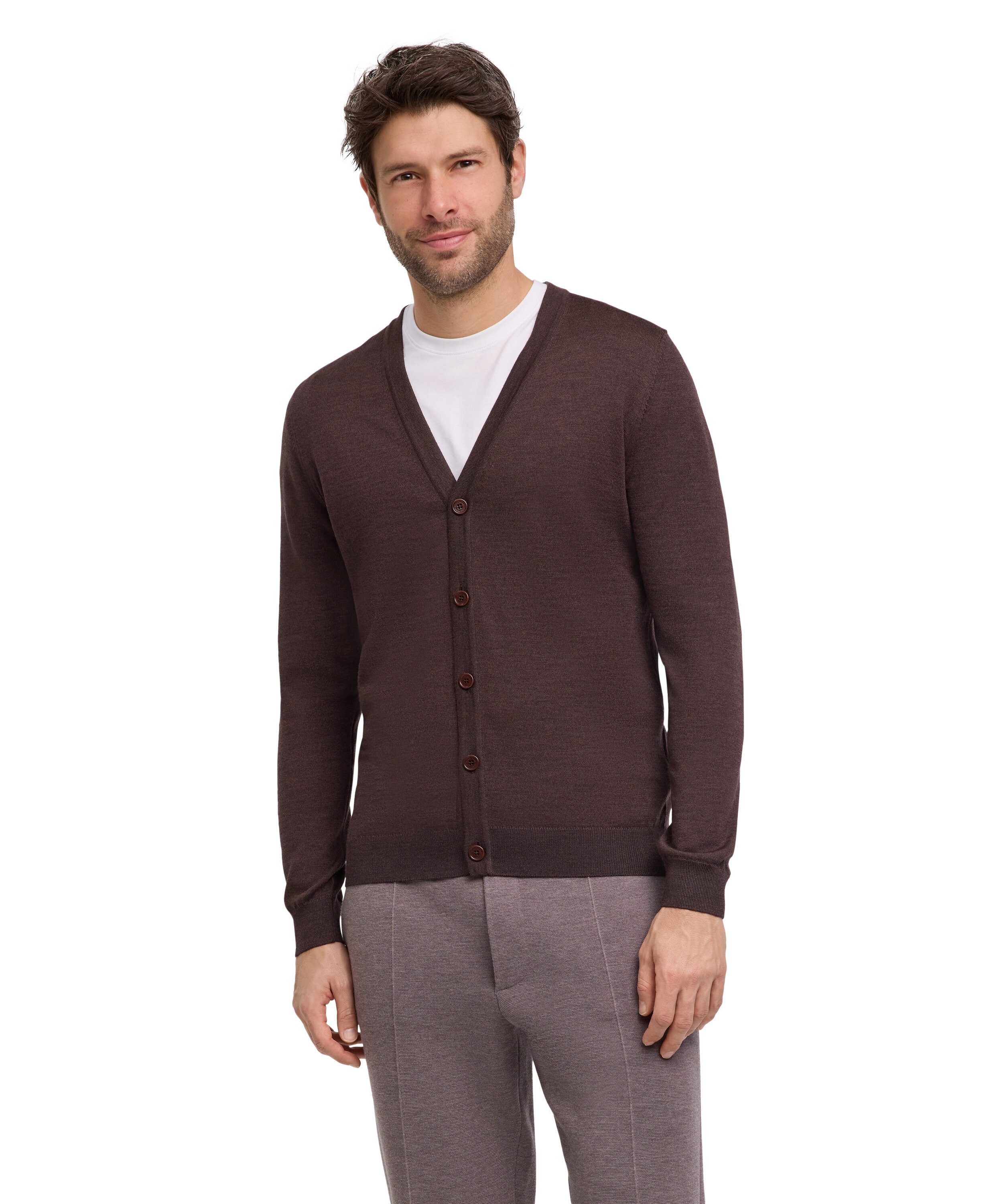 FALKE Strickjacke Casual Wool (1-tlg) aus reiner, extrafeiner Merinowolle günstig online kaufen